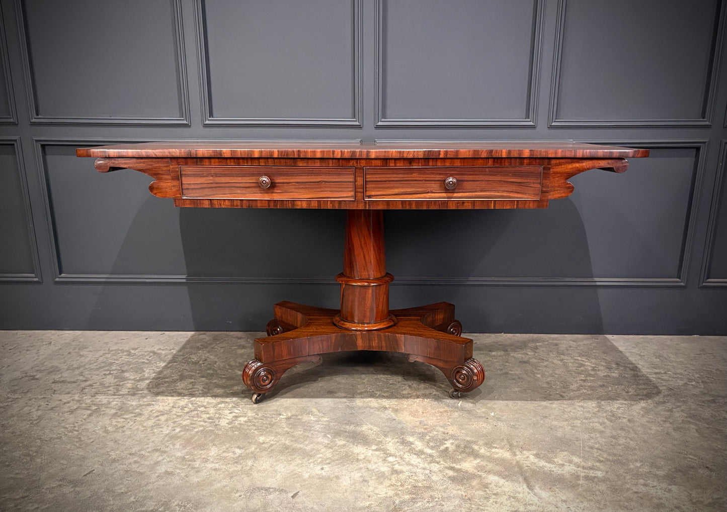 Rare 19th Century Goncalo Alves Library Table
