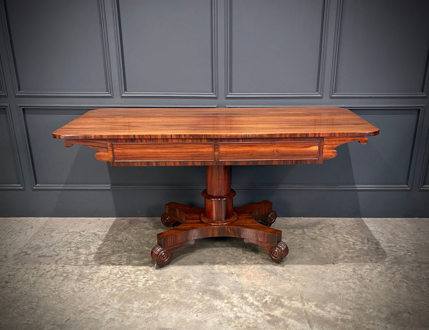 Rare 19th Century Goncalo Alves Library Table