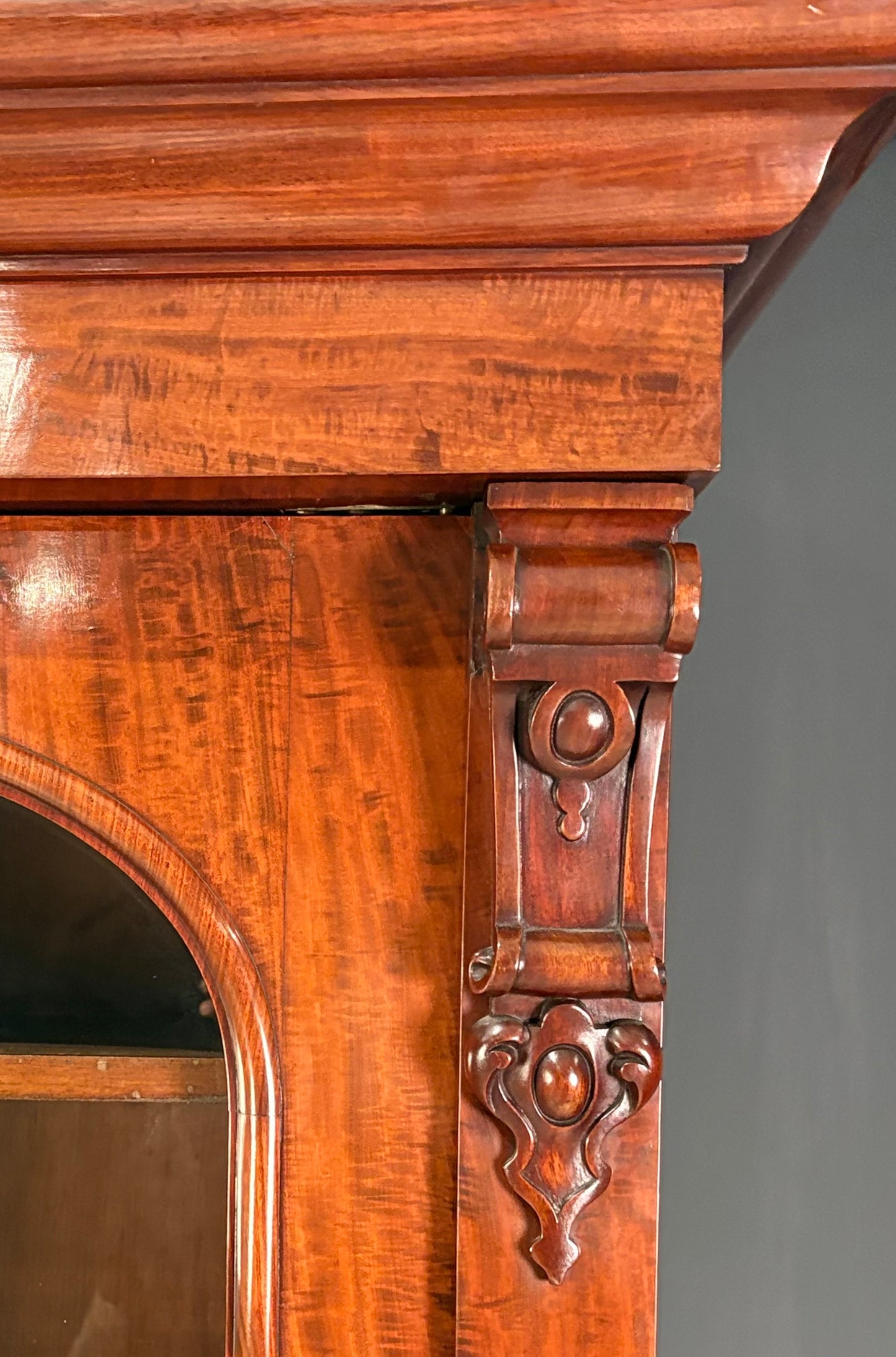 Large Victorian Mahogany Glazed Bookcase