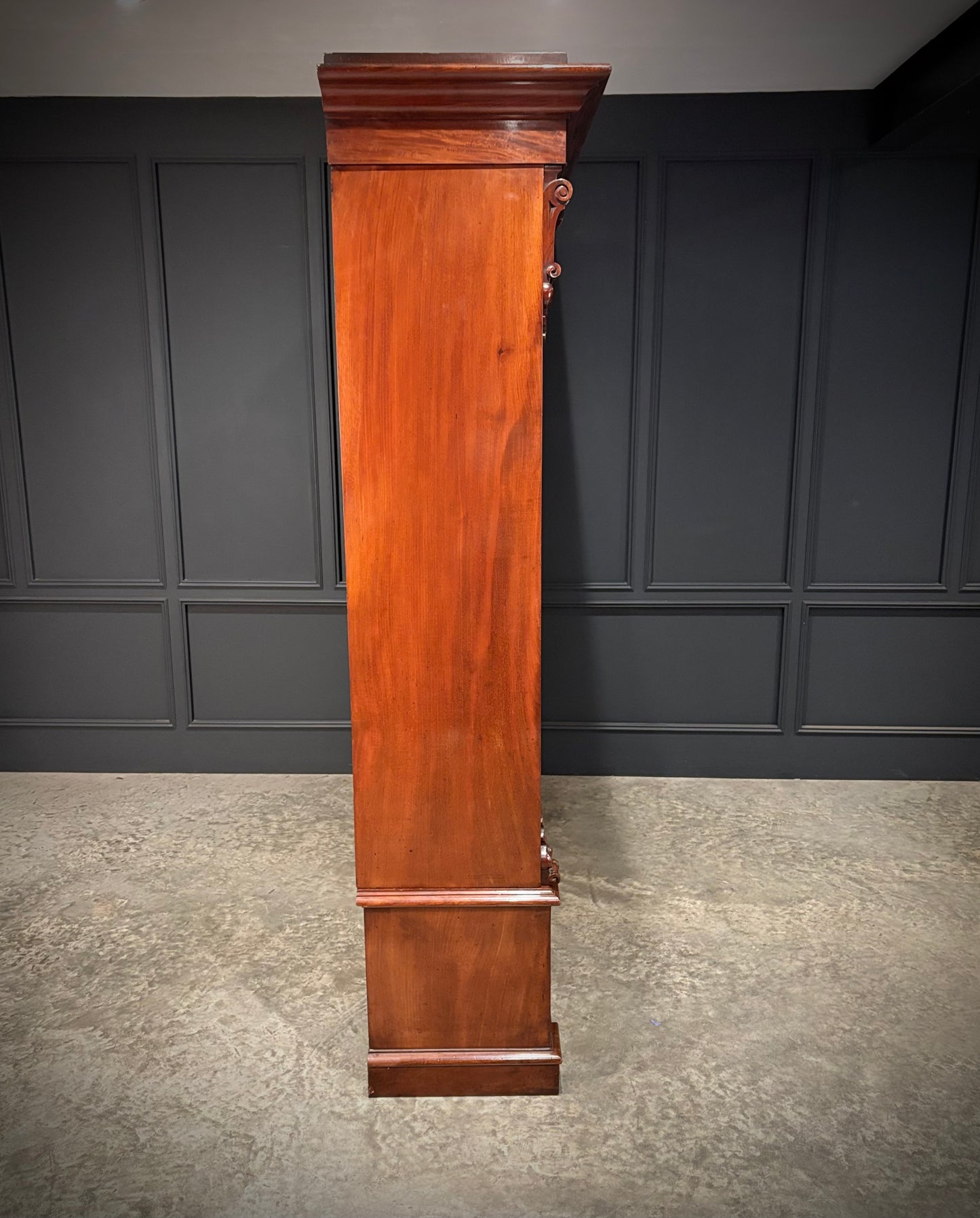 Large Victorian Mahogany Glazed Bookcase