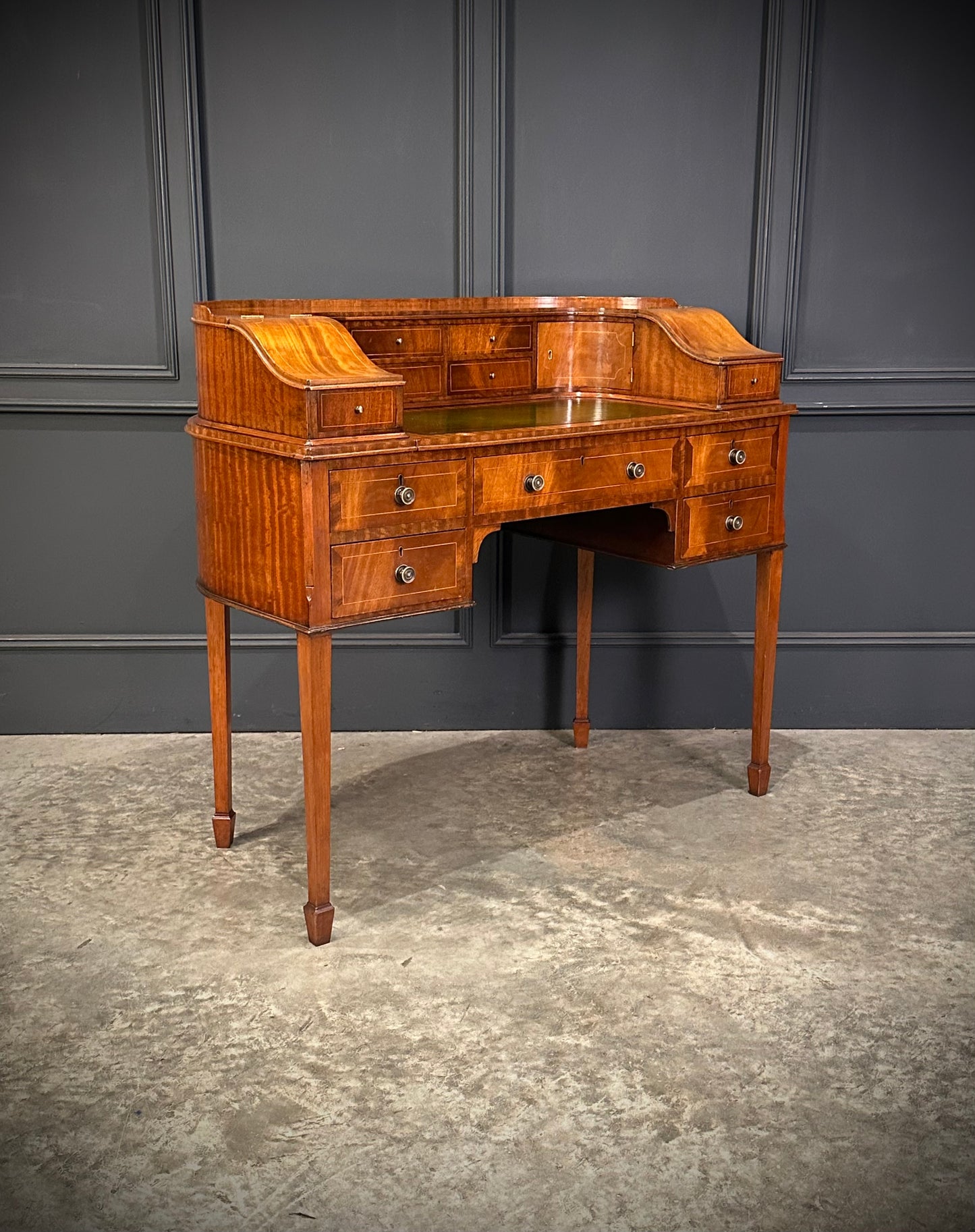 Inlaid Mahogany Carlton House Desk