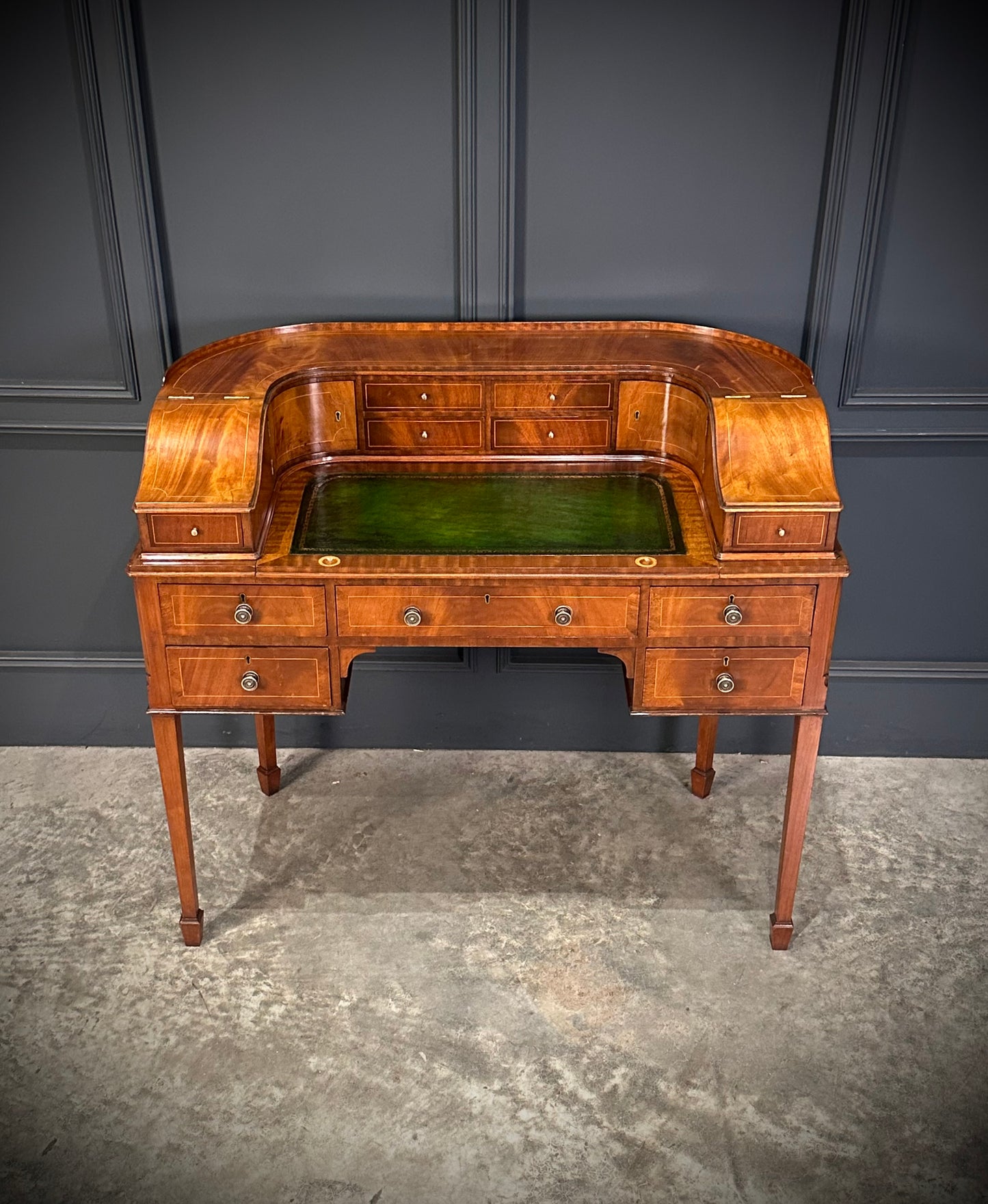 Inlaid Mahogany Carlton House Desk
