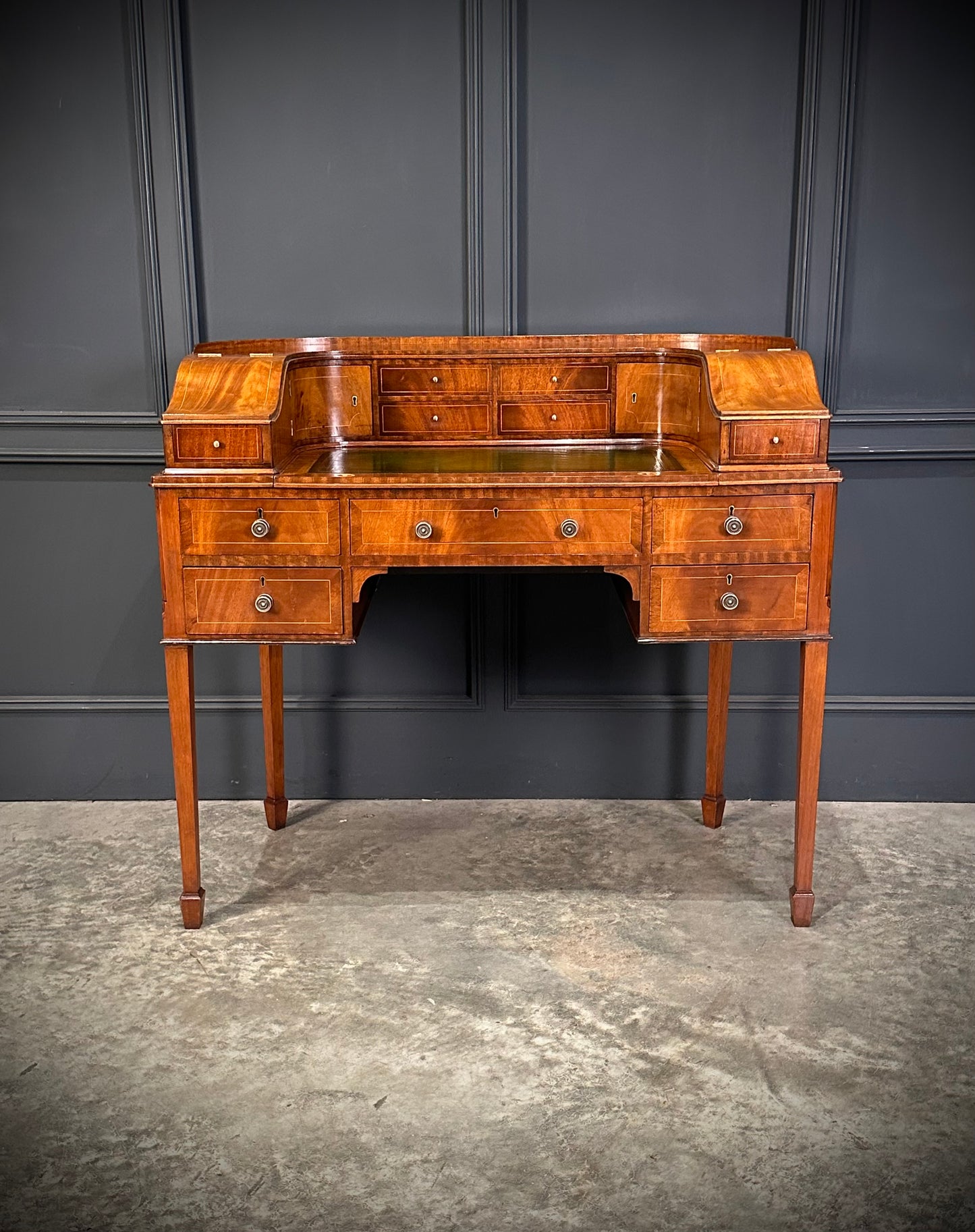 Inlaid Mahogany Carlton House Desk
