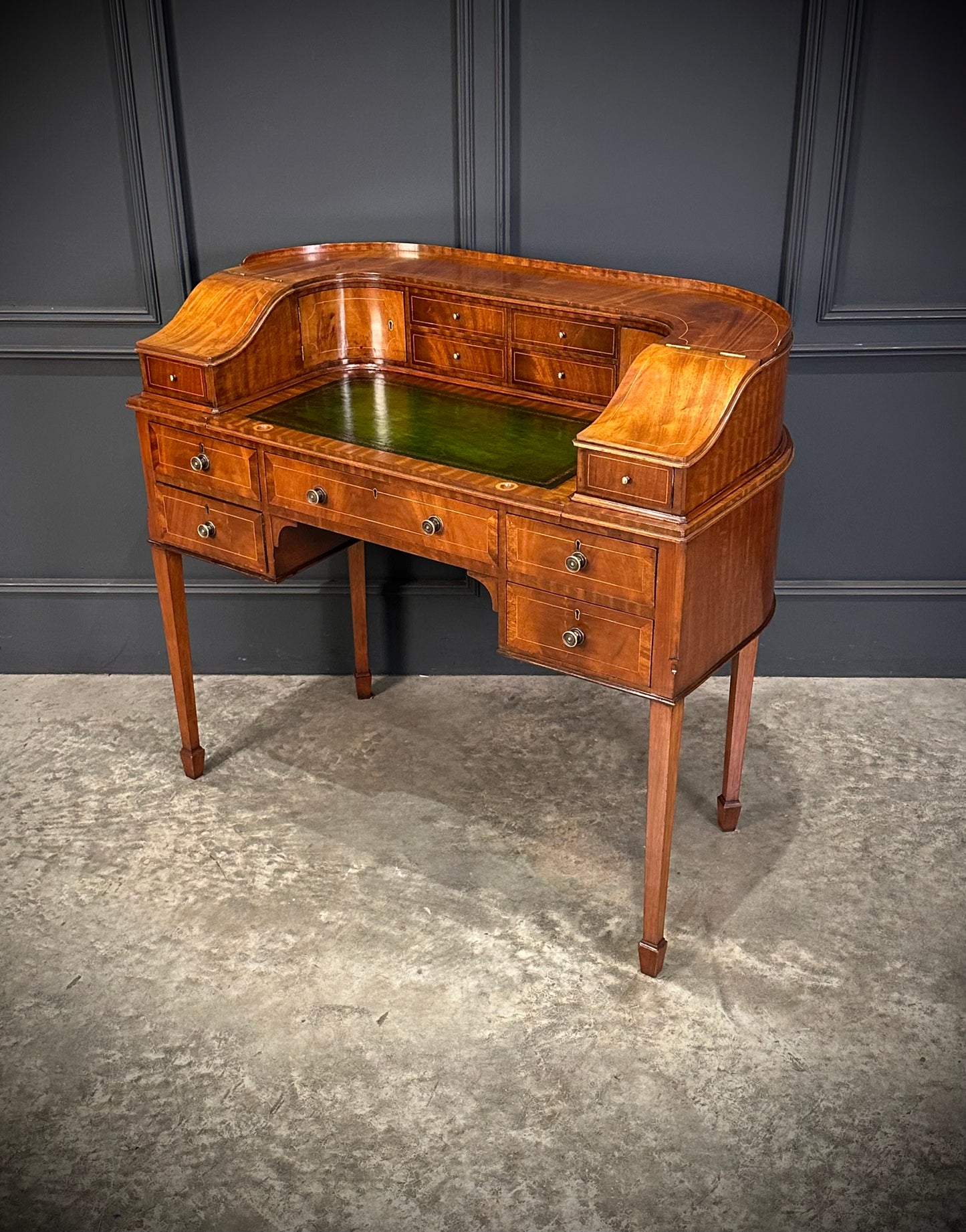 Inlaid Mahogany Carlton House Desk