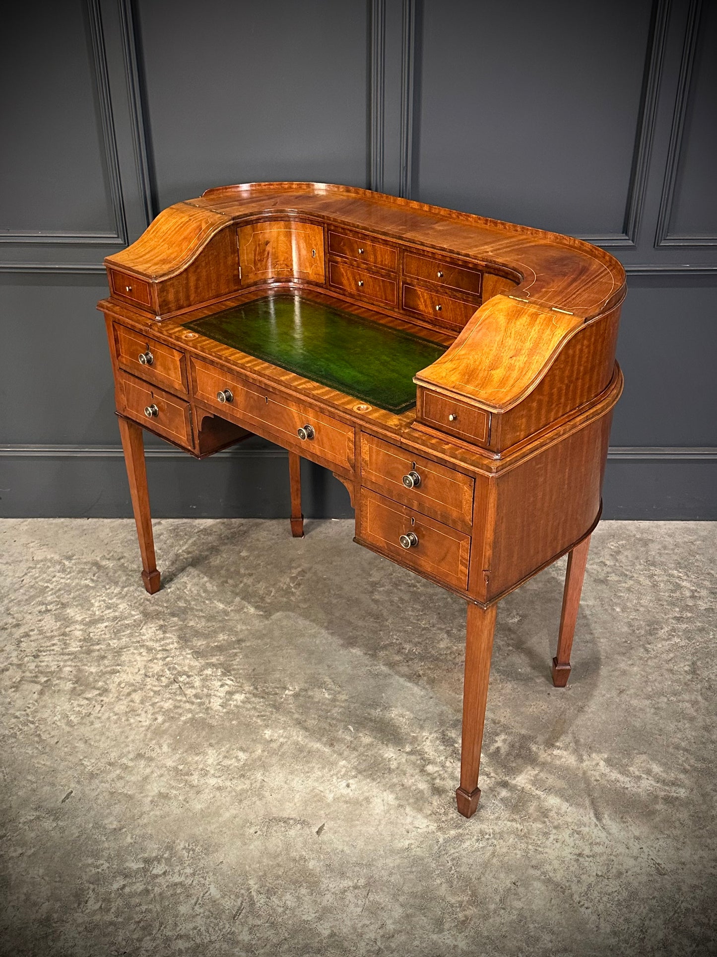 Inlaid Mahogany Carlton House Desk