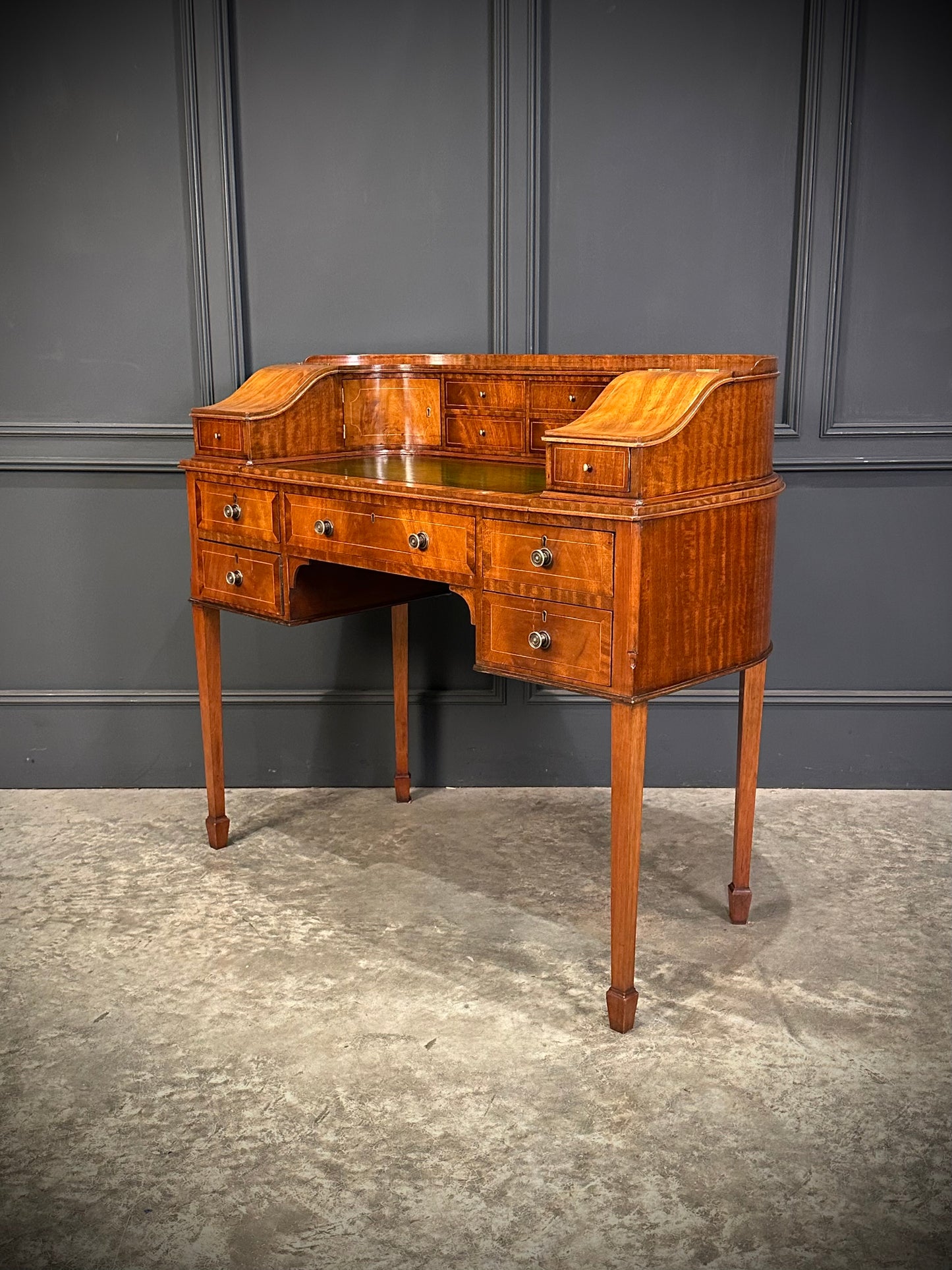 Inlaid Mahogany Carlton House Desk