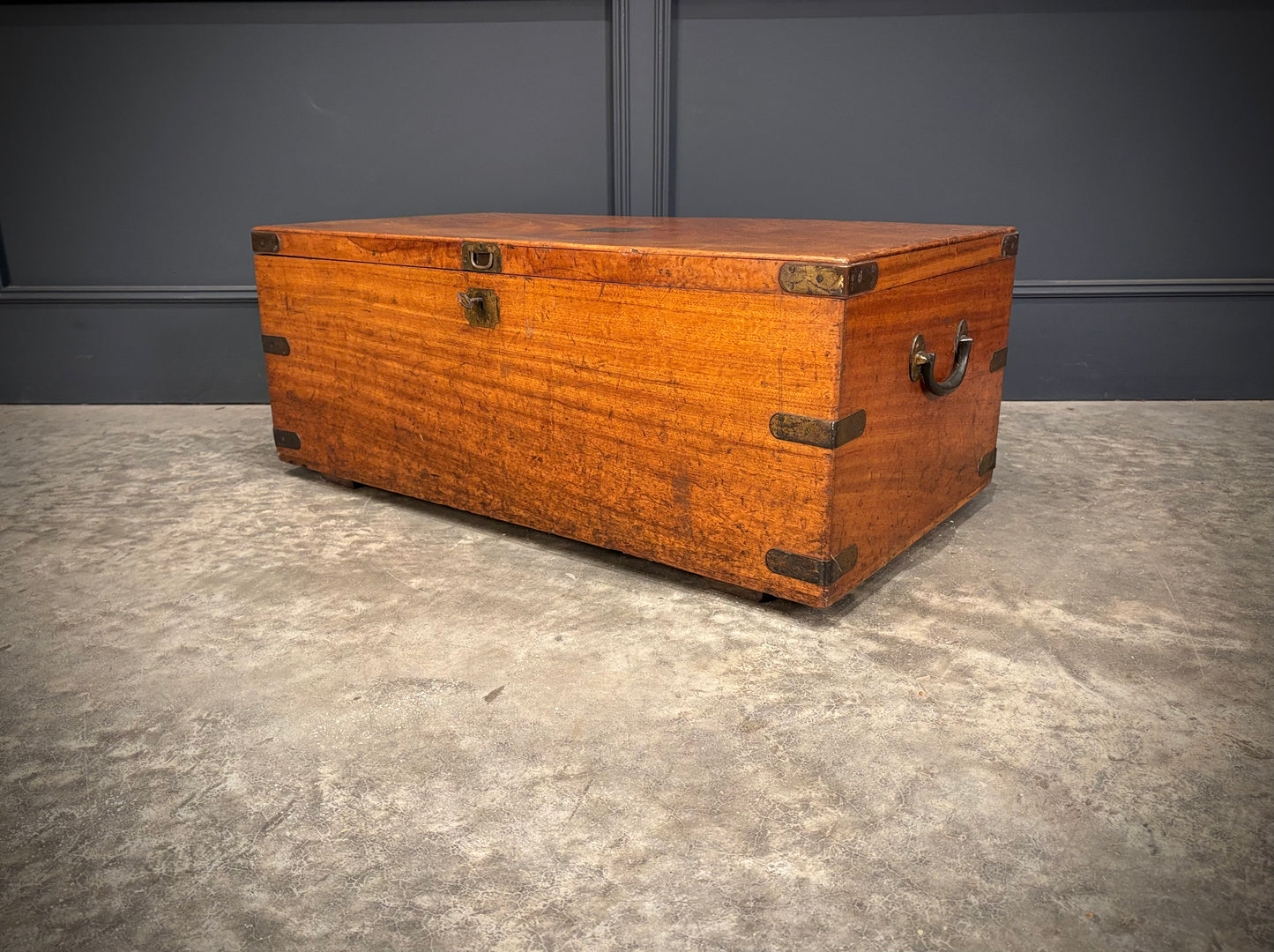 19th Century Camphor Wood Trunk