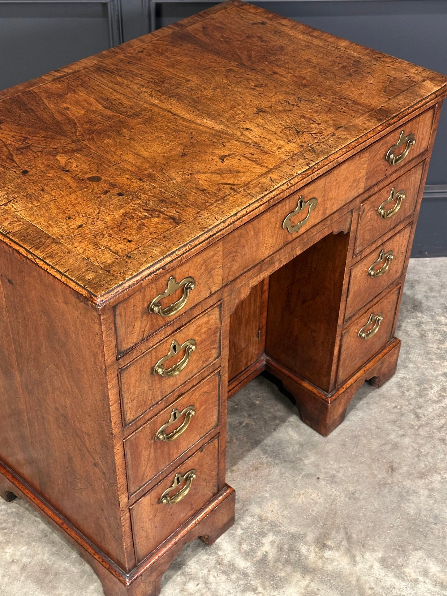 18th Century Walnut Kneehole Desk
