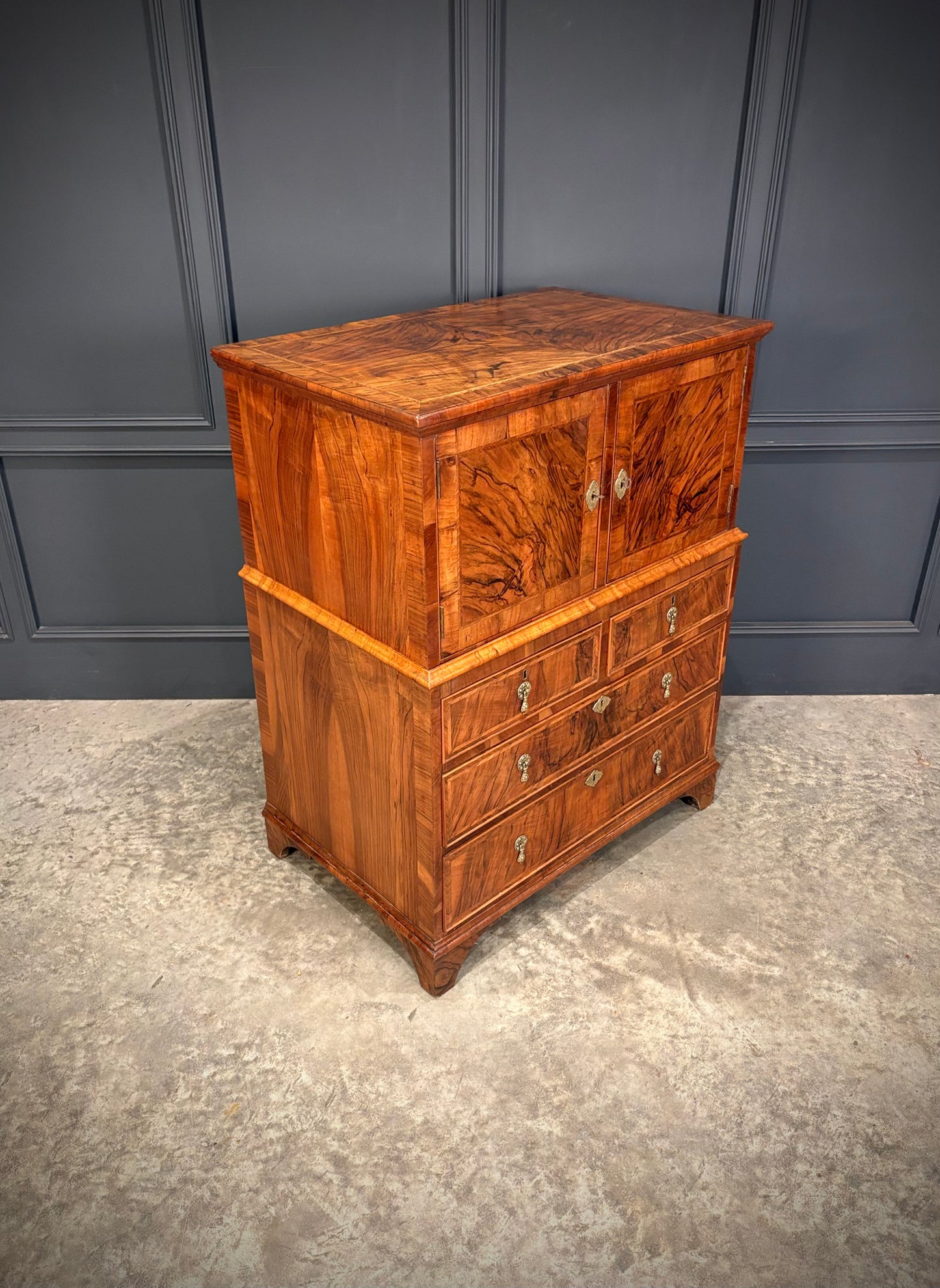 Walnut Cabinet on Chest