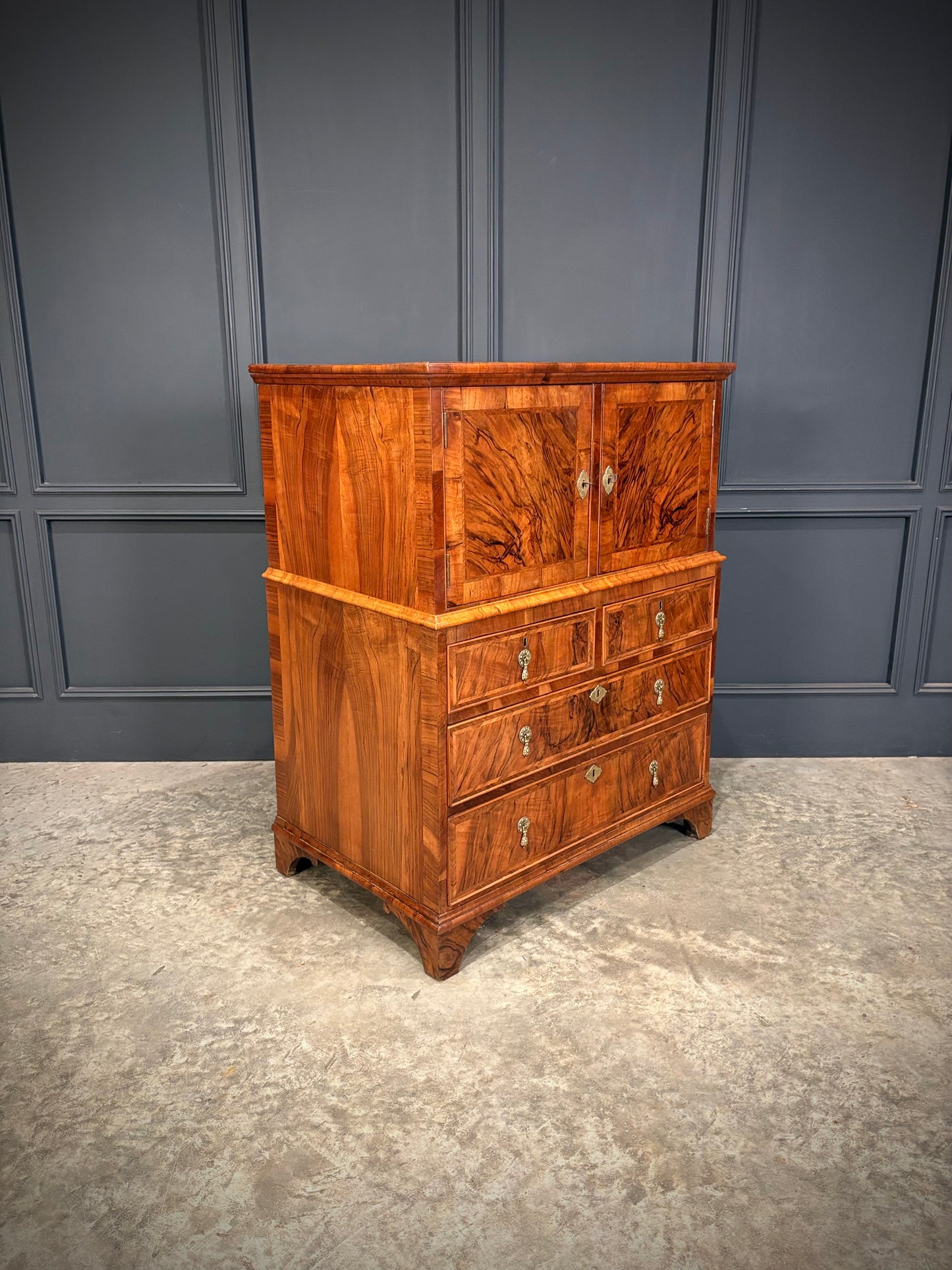 Walnut Cabinet on Chest