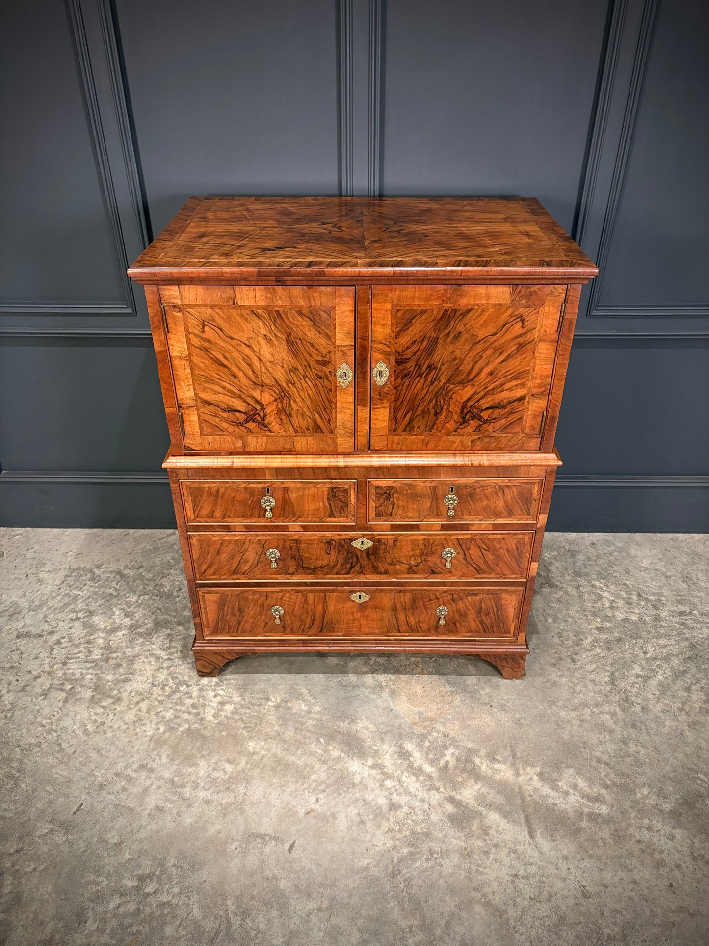 Walnut Cabinet on Chest
