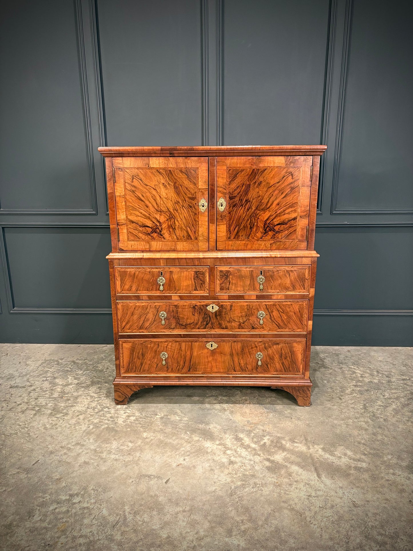 Walnut Cabinet on Chest