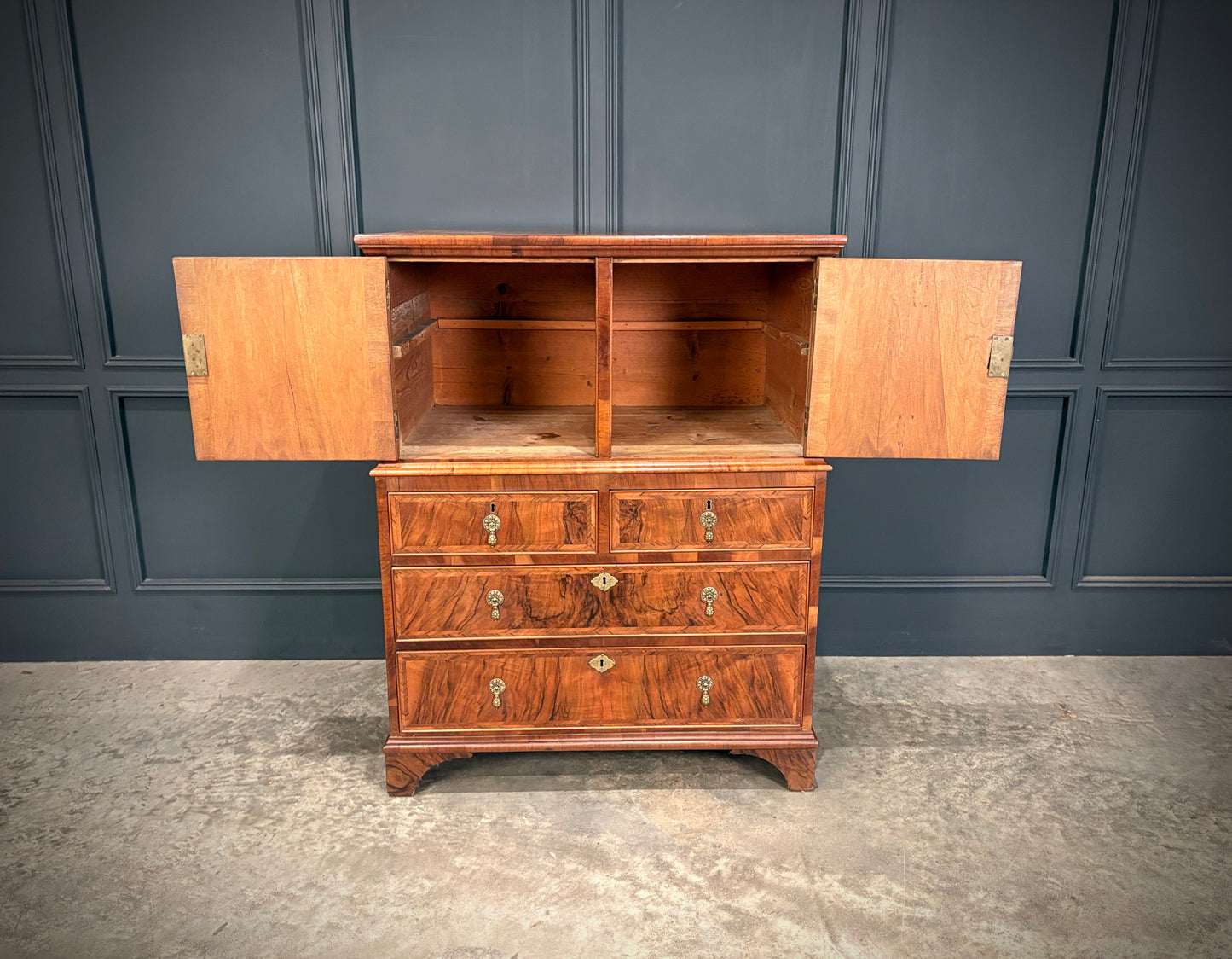 Walnut Cabinet on Chest