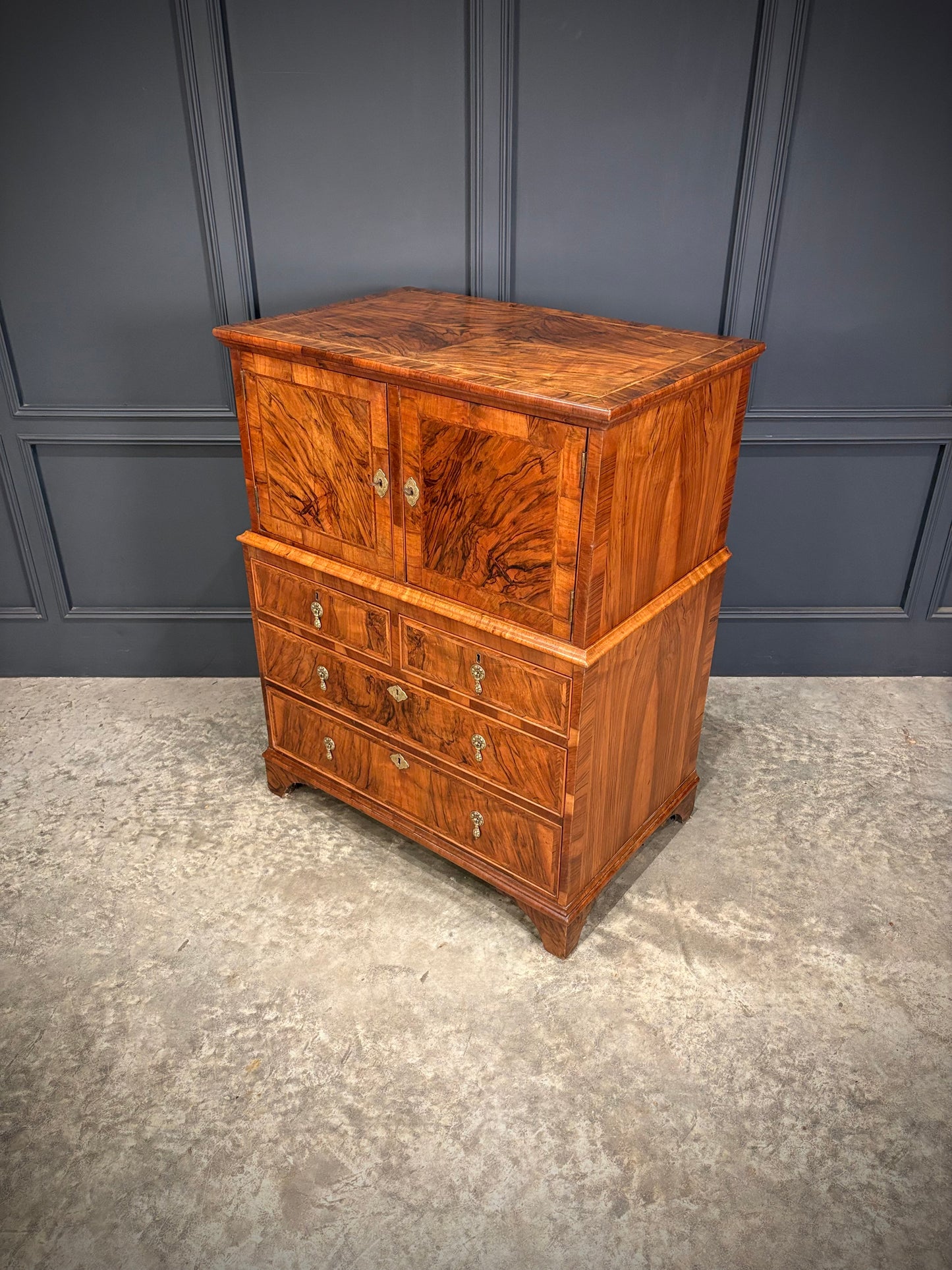 Walnut Cabinet on Chest