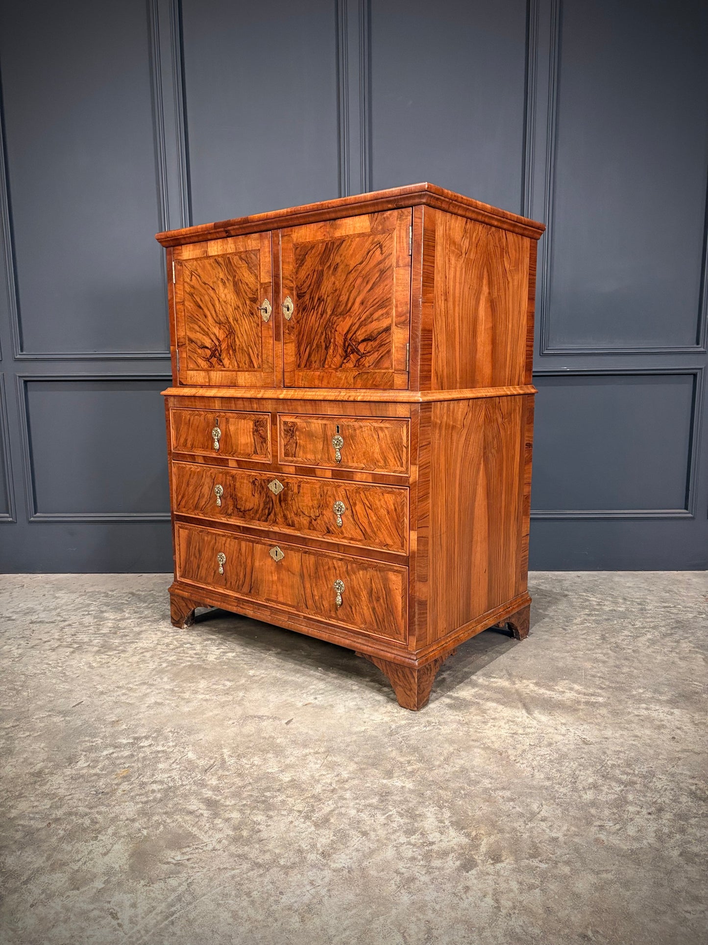Walnut Cabinet on Chest