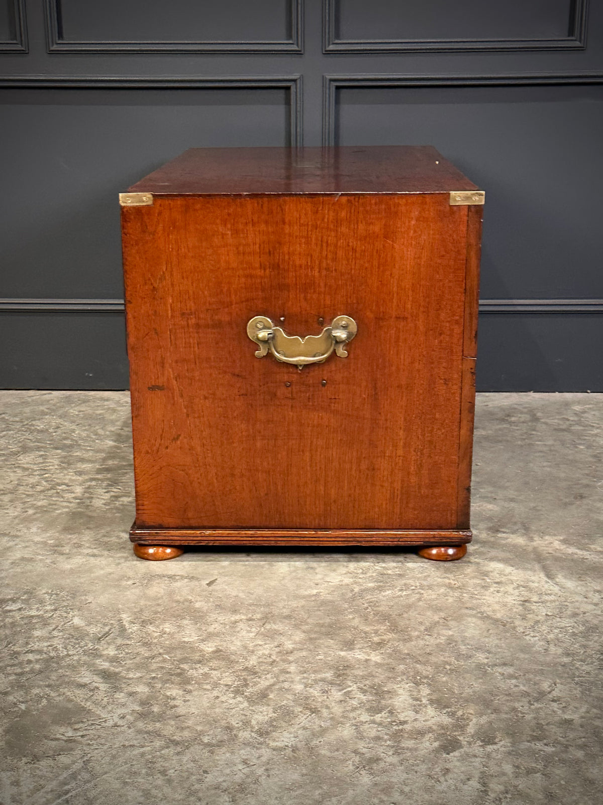 Rare Pair of Regency Teak Military Campaign Chests