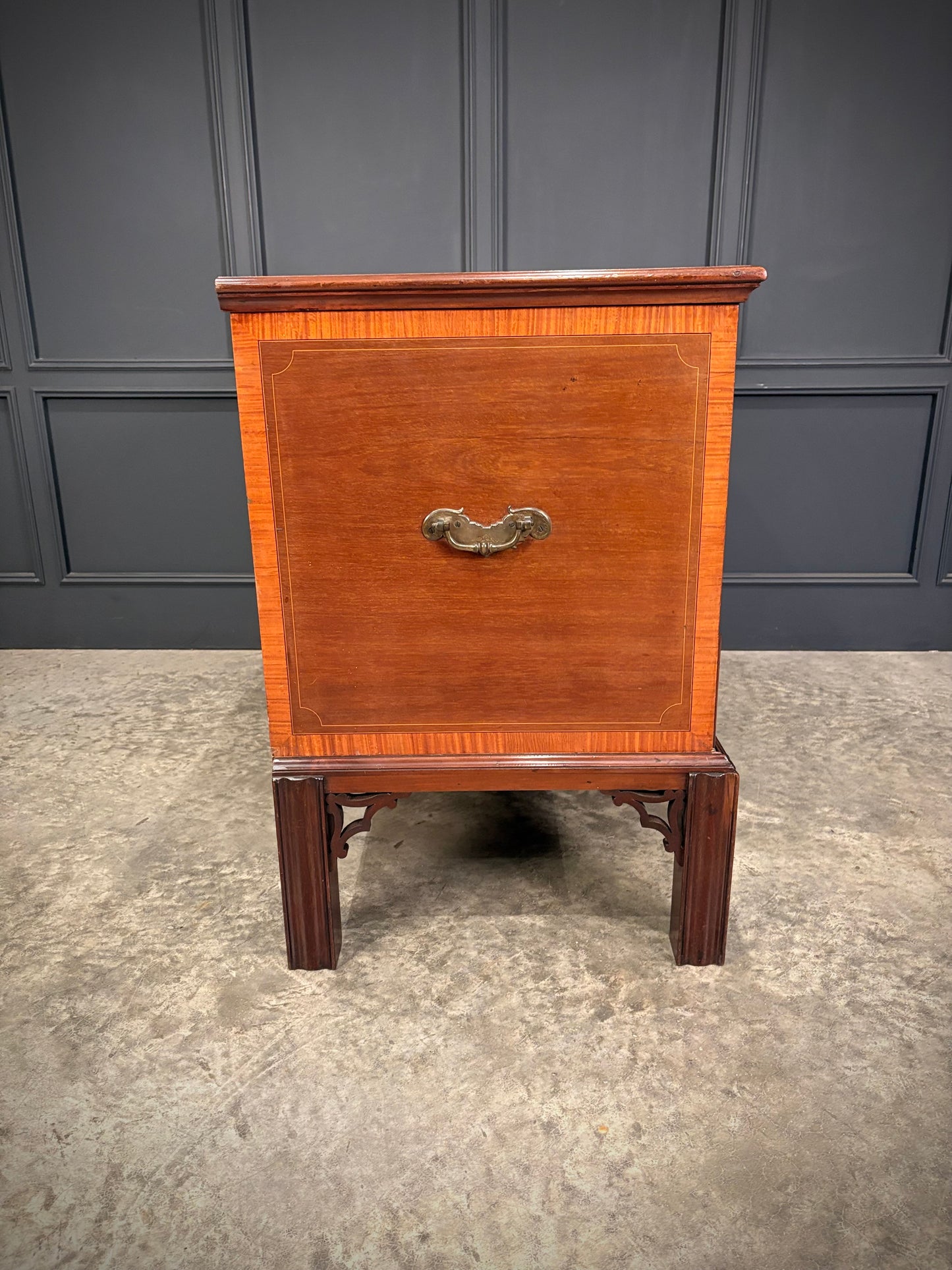 Inlaid Mahogany Silver Chest on Stand