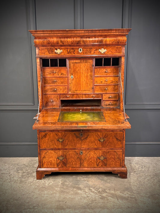 Queen Anne Walnut Secretaire Chest / Escritoire