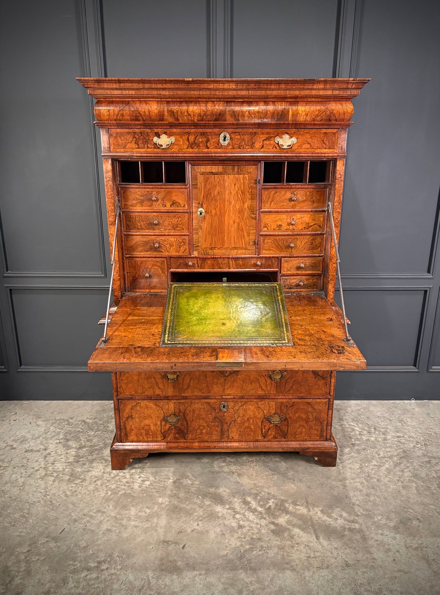 Queen Anne Walnut Secretaire Chest / Escritoire