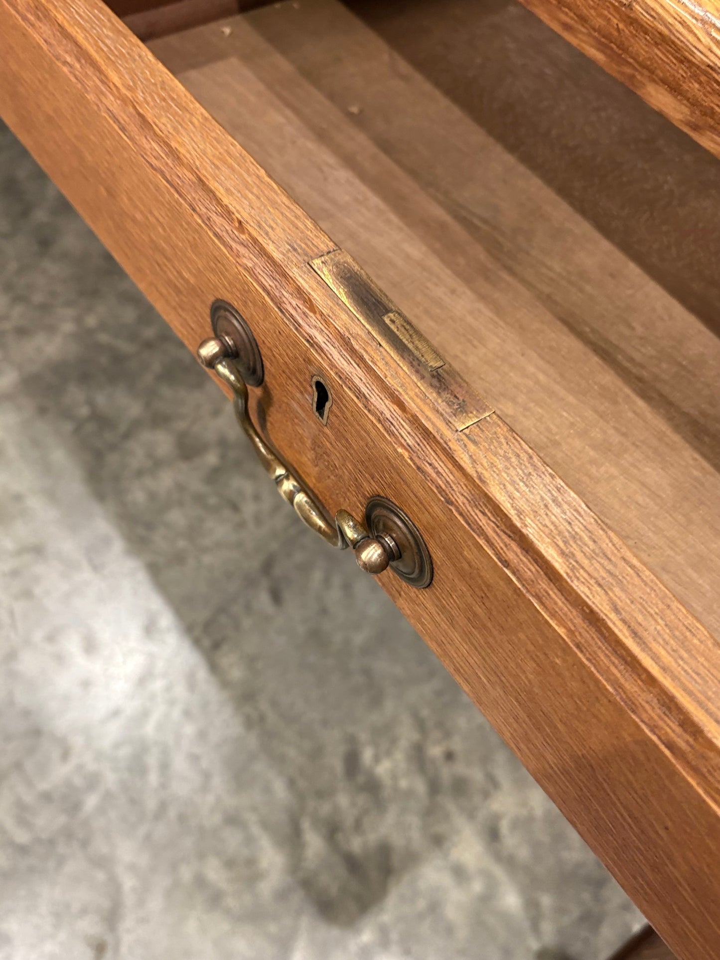 Large Oak & Leather Partners Writing Table (6ft x 3ft6)