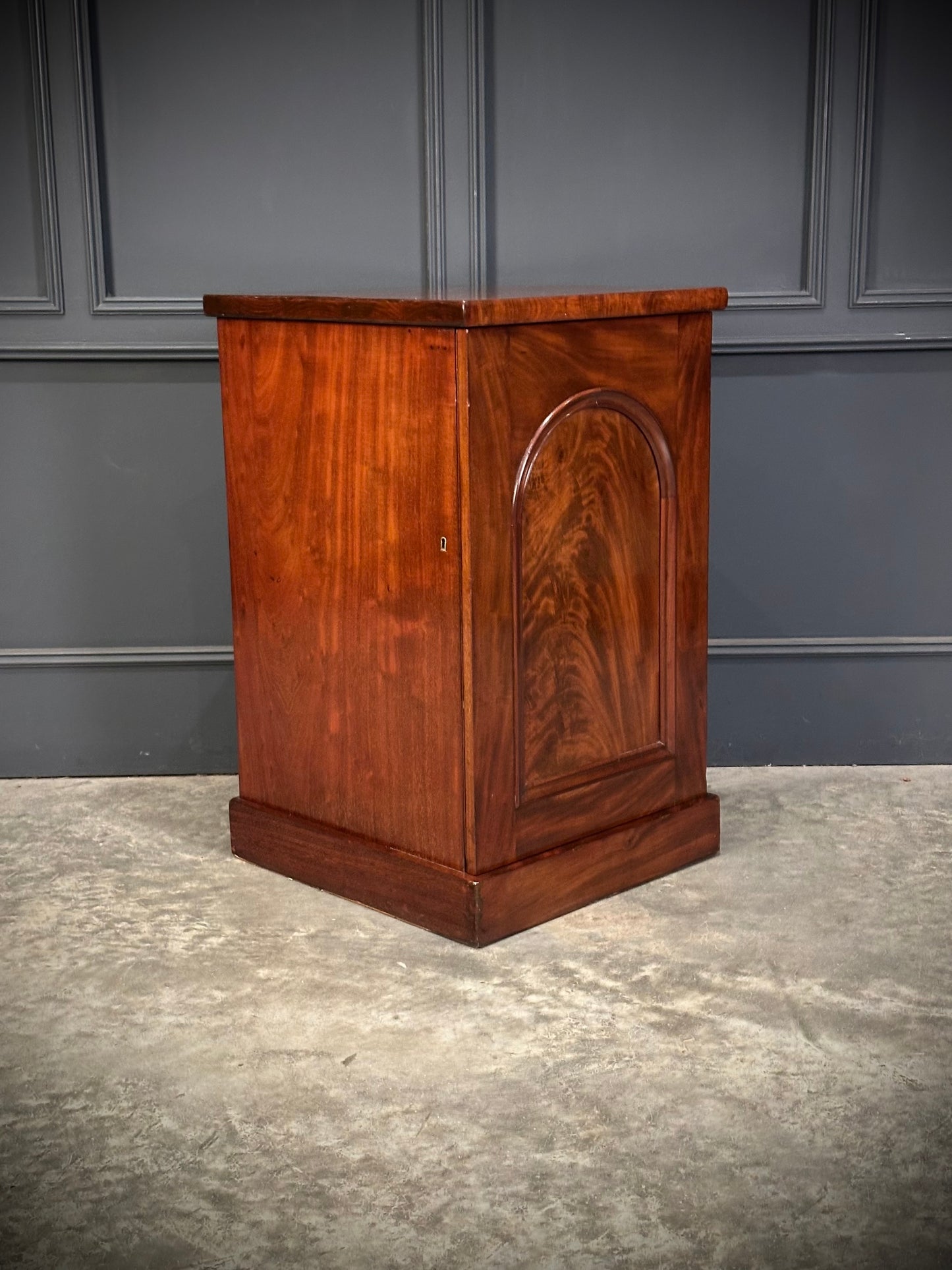 Pair of Large Flame Mahogany Bedside Cabinets