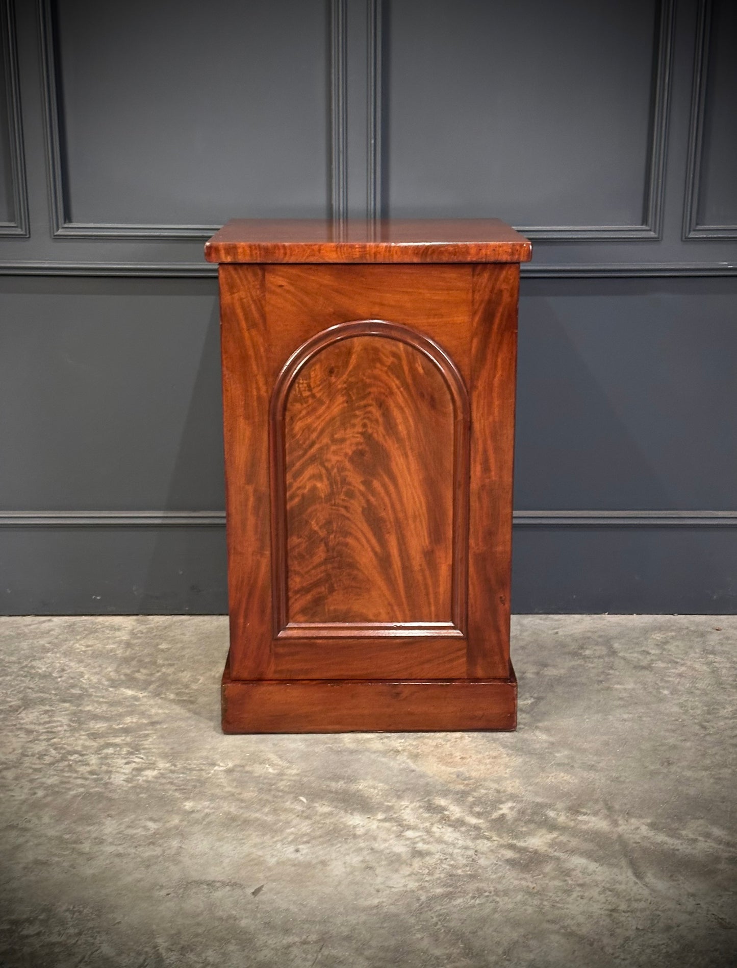 Pair of Large Flame Mahogany Bedside Cabinets