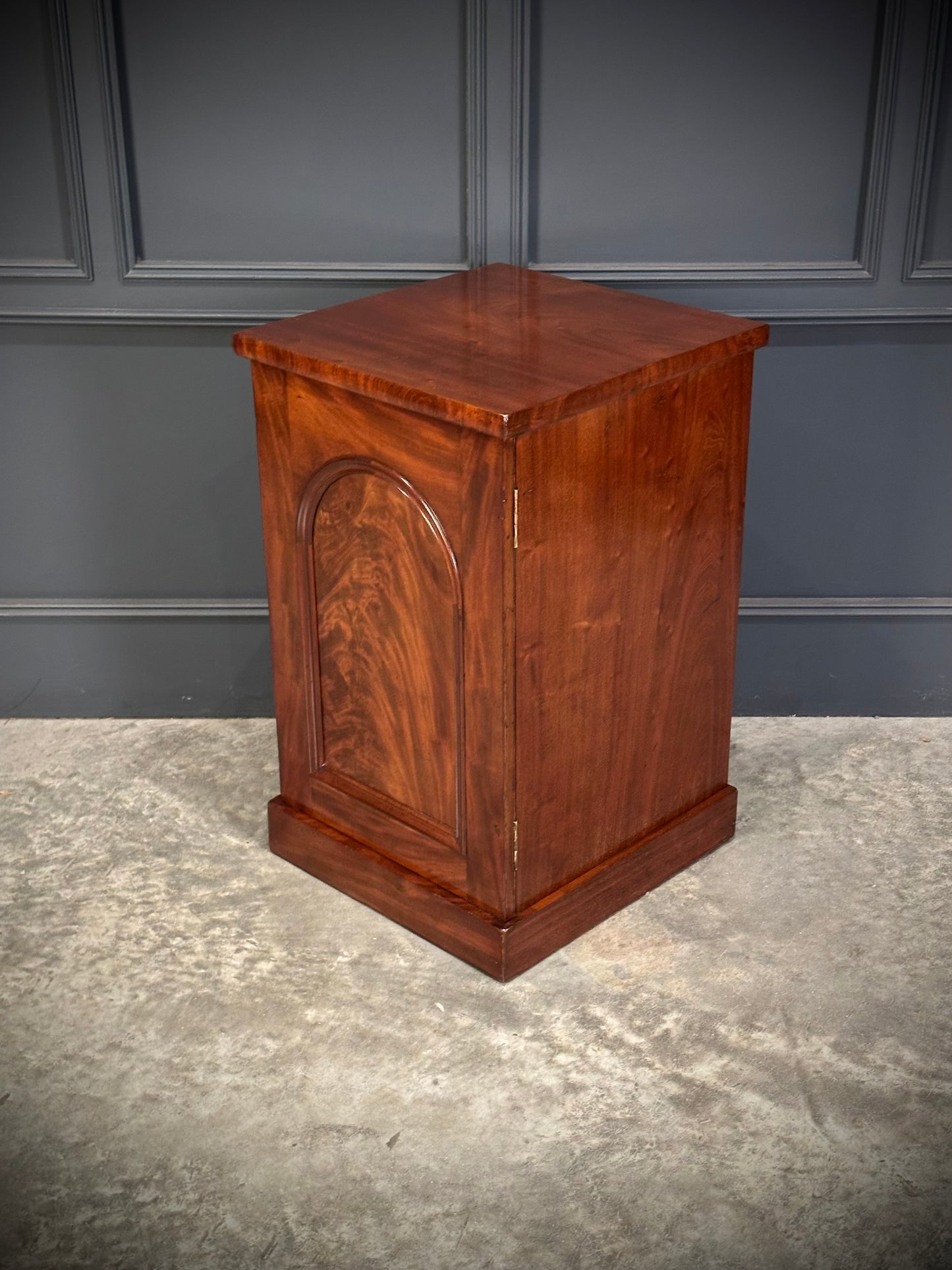 Pair of Large Flame Mahogany Bedside Cabinets