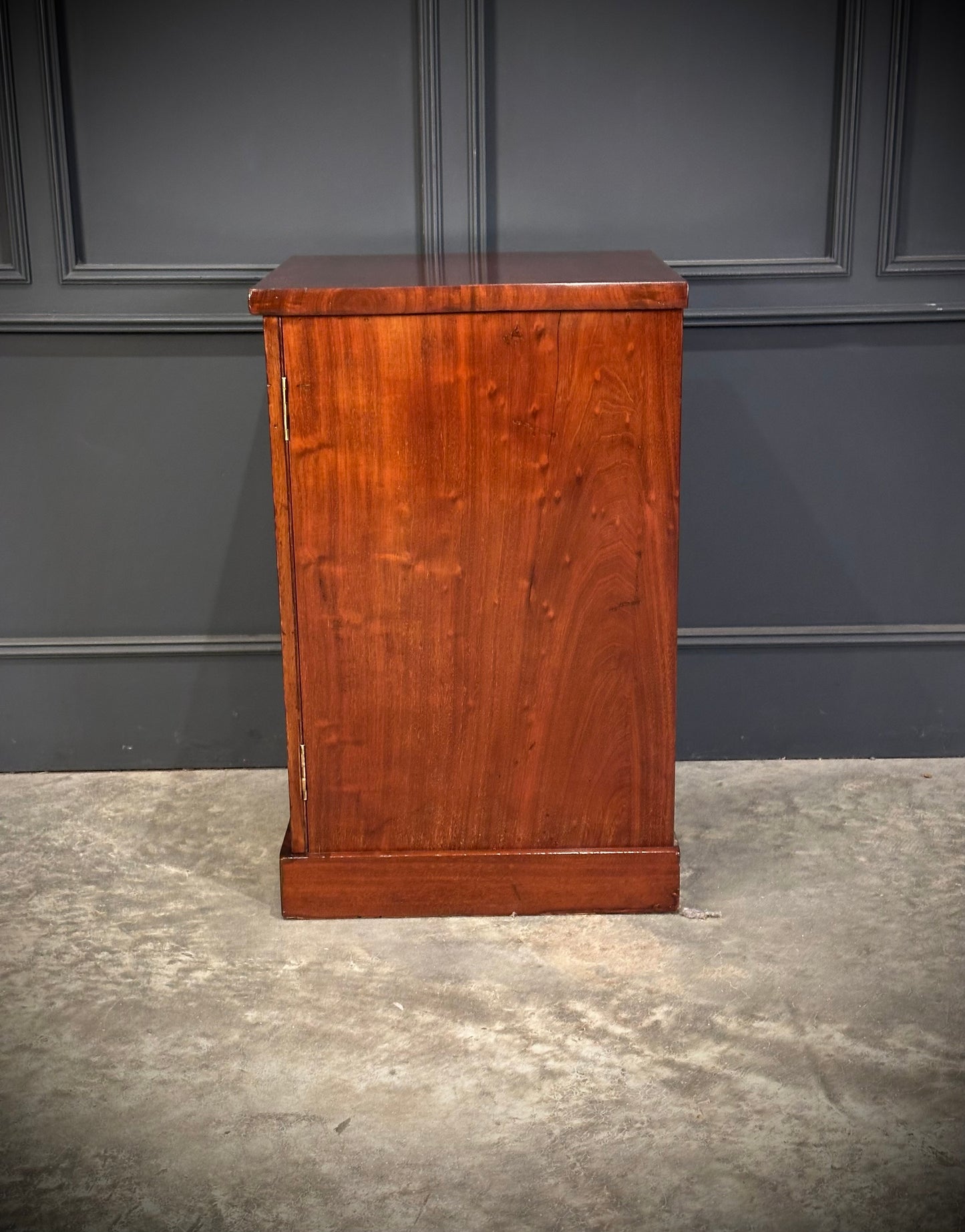 Pair of Large Flame Mahogany Bedside Cabinets