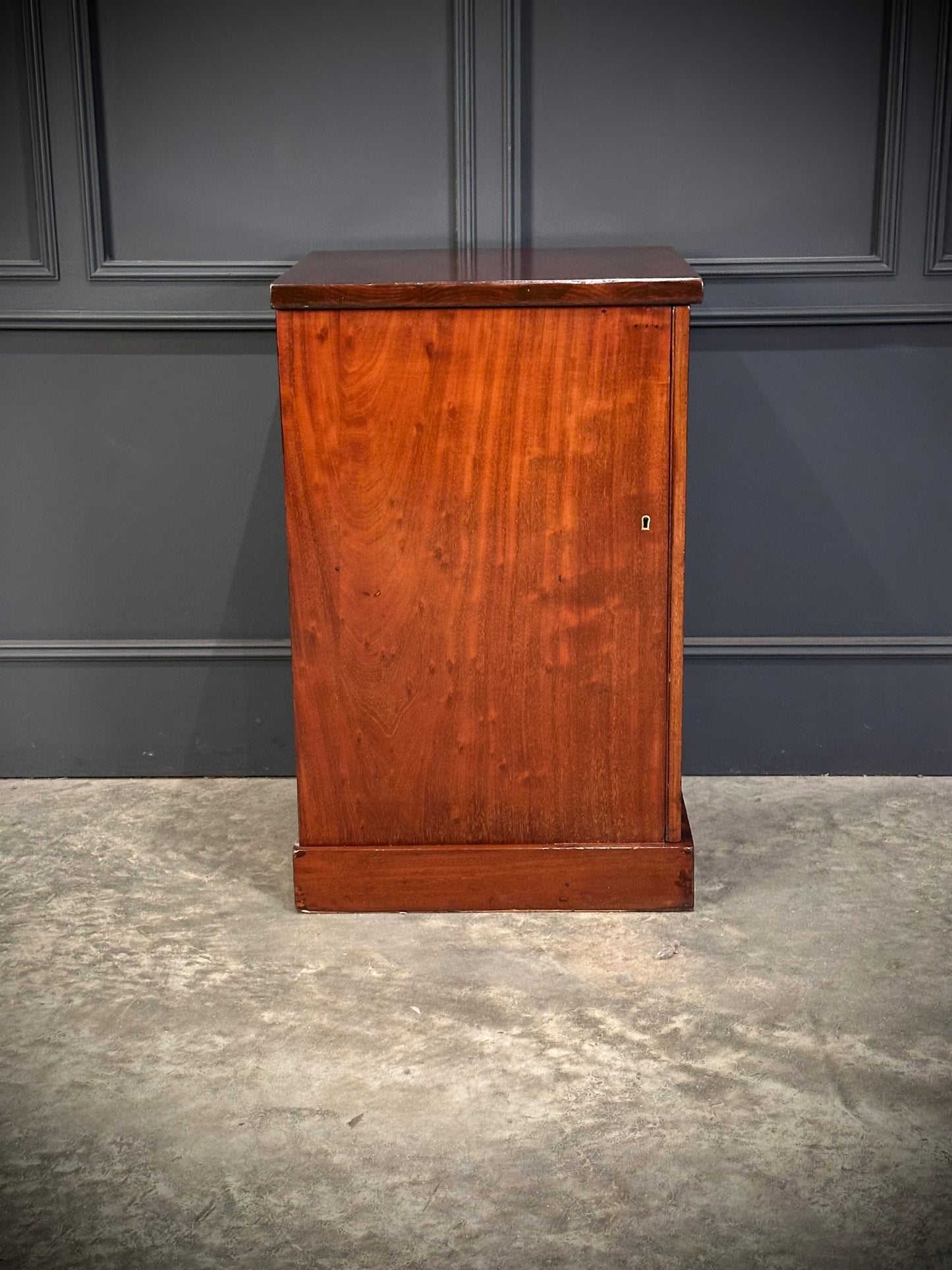 Pair of Large Flame Mahogany Bedside Cabinets