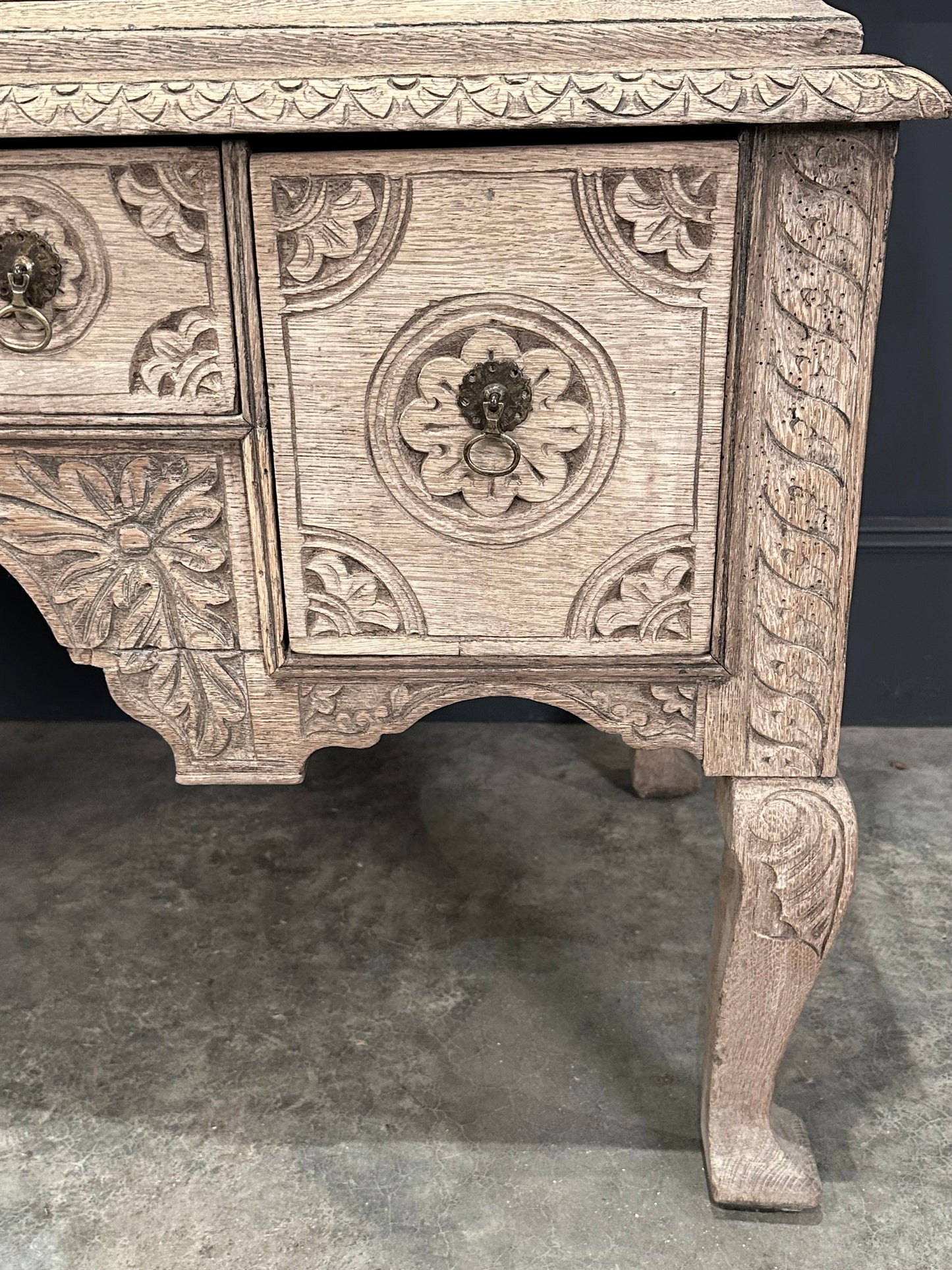 18th Century Bleached Oak Chest on Stand