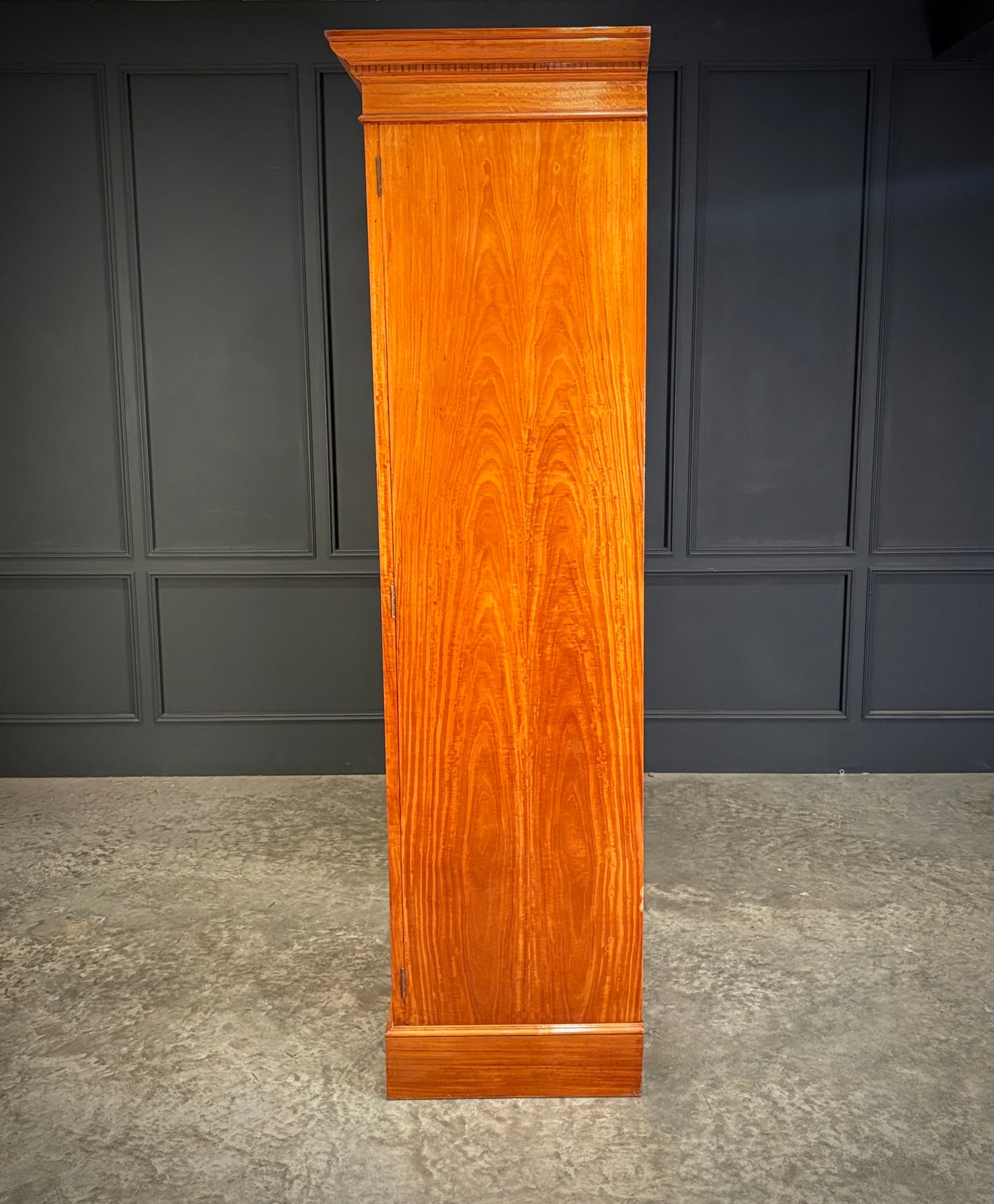 Edwardian Satinwood Triple Wardrobe