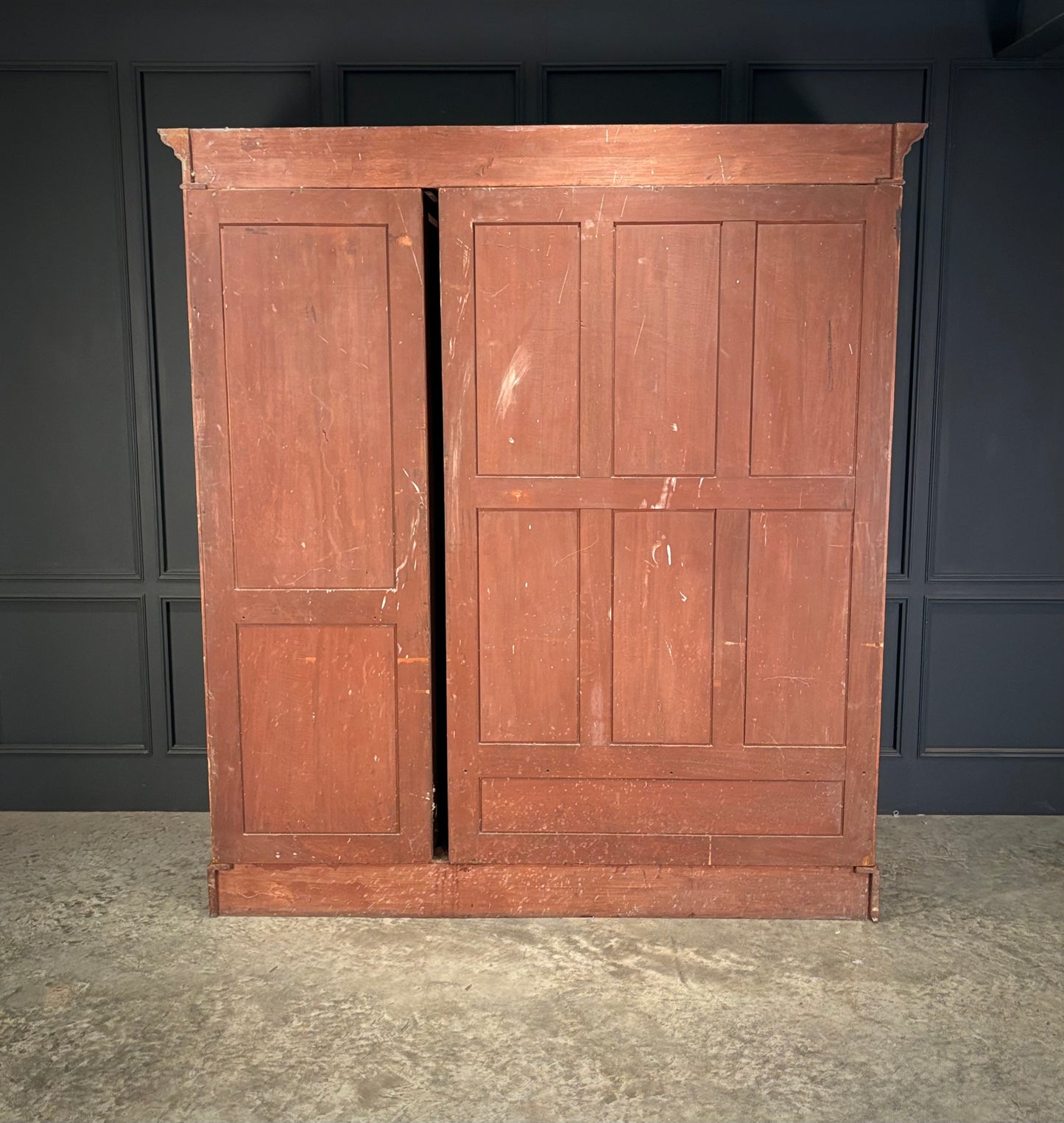 Edwardian Satinwood Triple Wardrobe