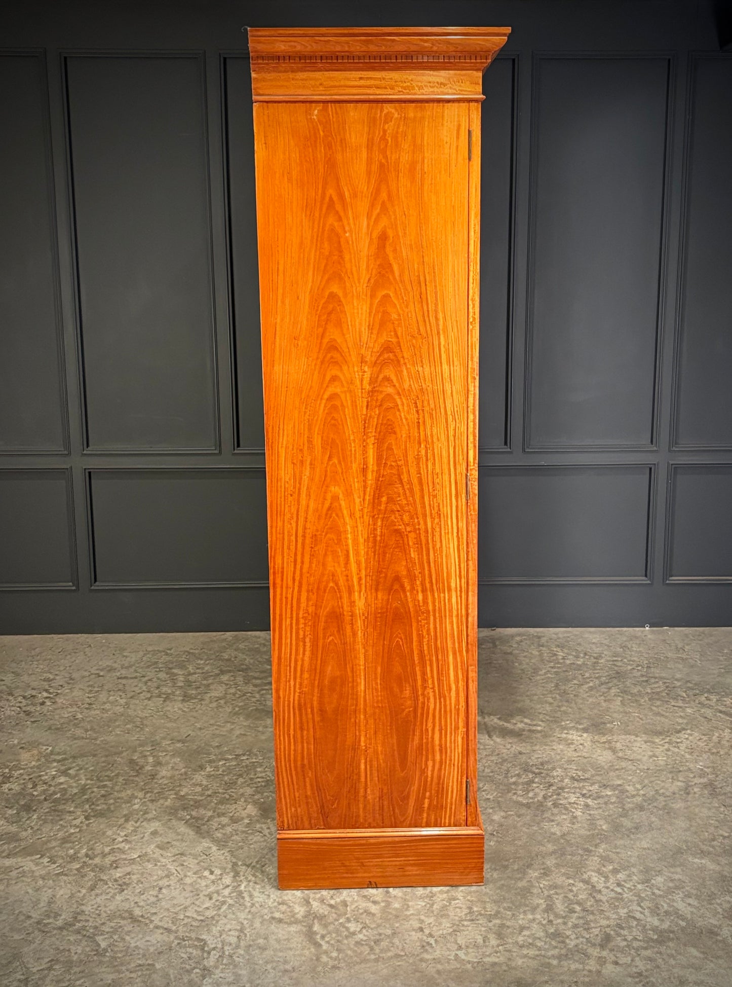 Edwardian Satinwood Triple Wardrobe