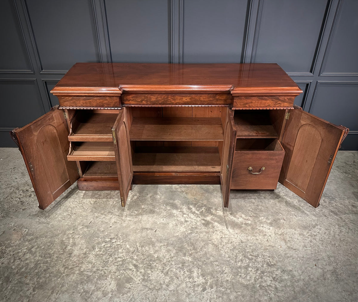 Victorian Flame Mahogany 4 Door Sideboard