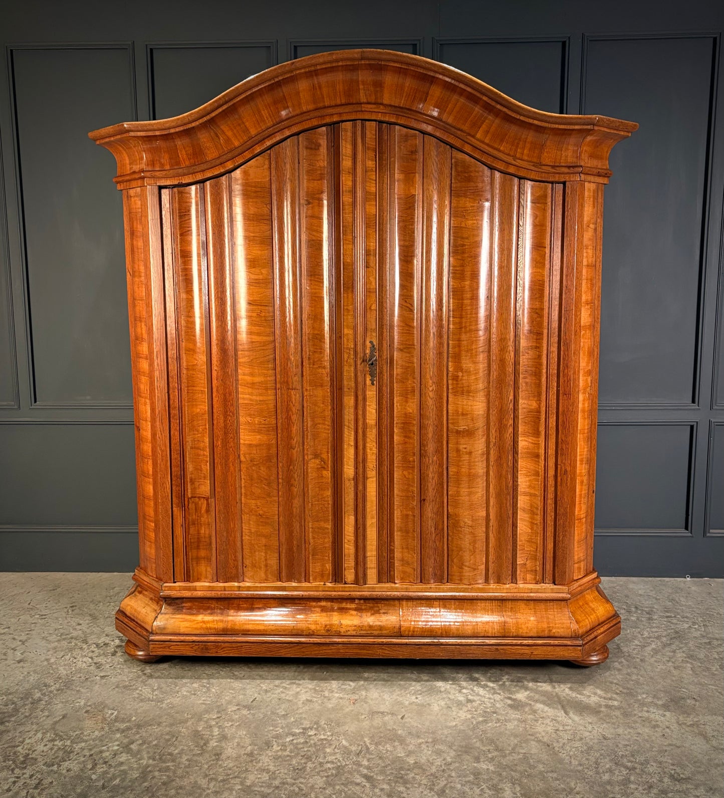 Large Continental Oak & Walnut Armoire
