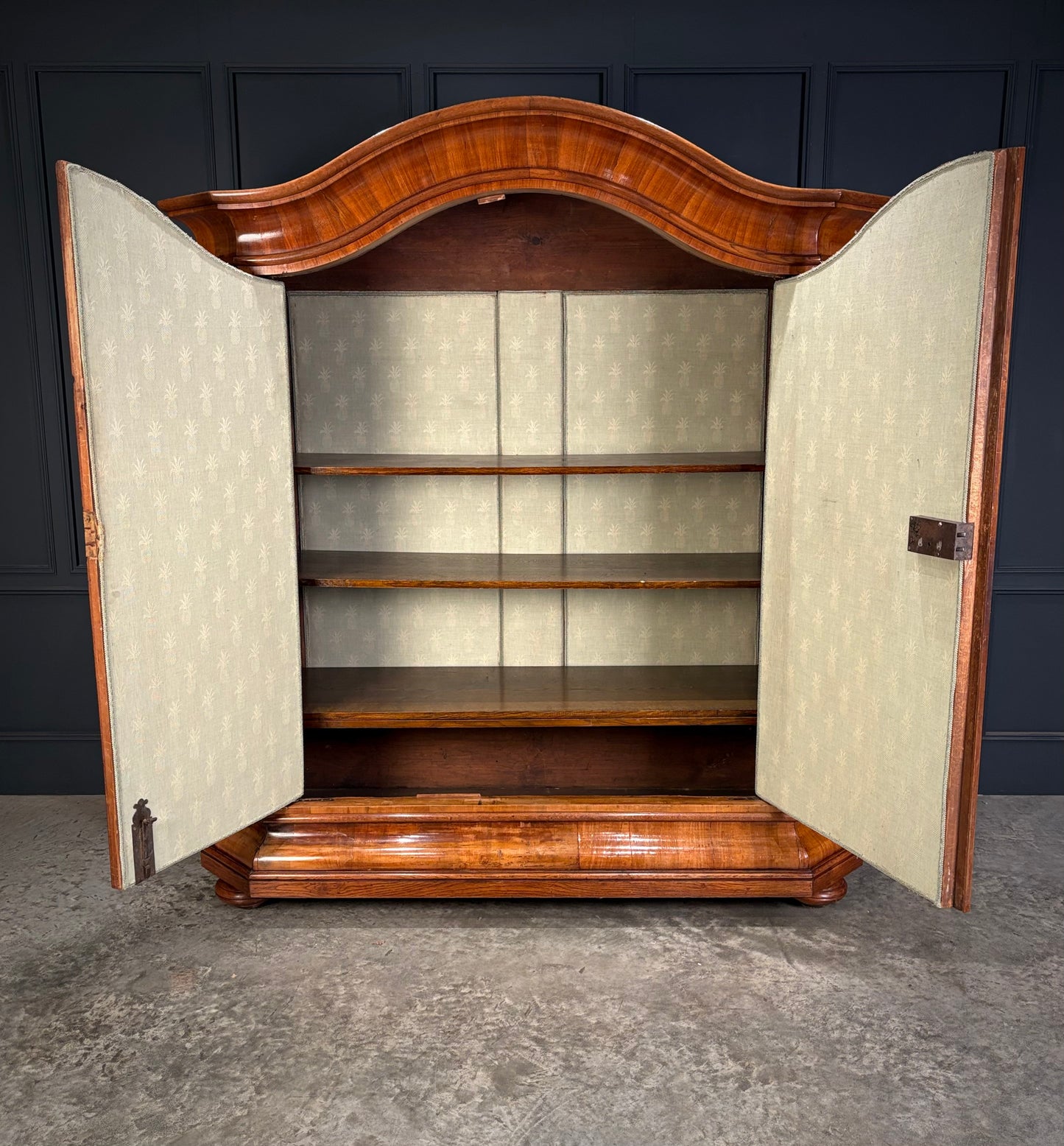 Large Continental Oak & Walnut Armoire