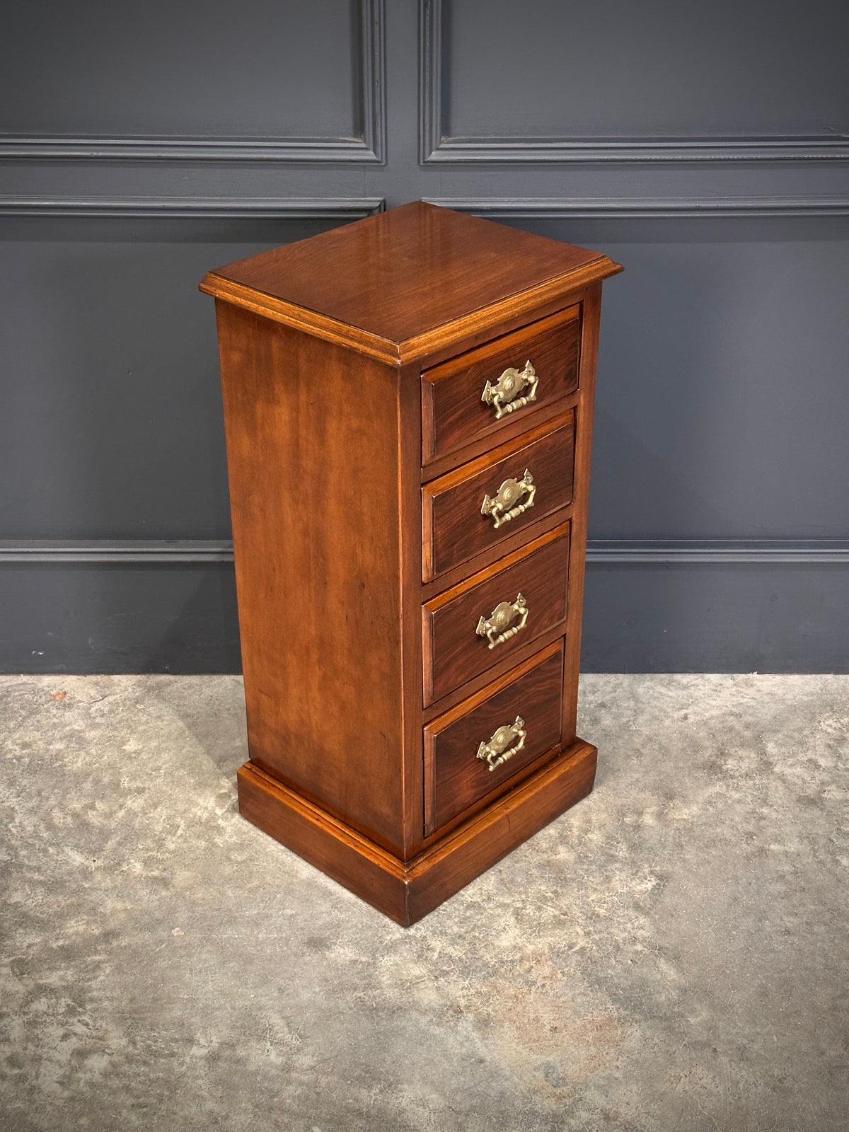 Pair of Edwardian Mahogany & Rosewood Bedside Chests