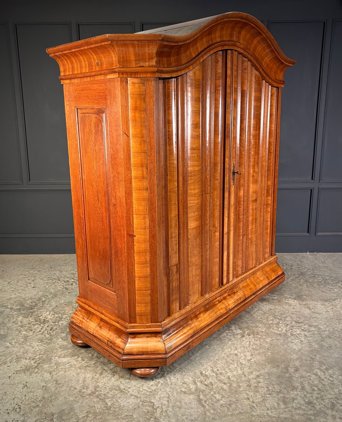 Large Continental Oak & Walnut Armoire