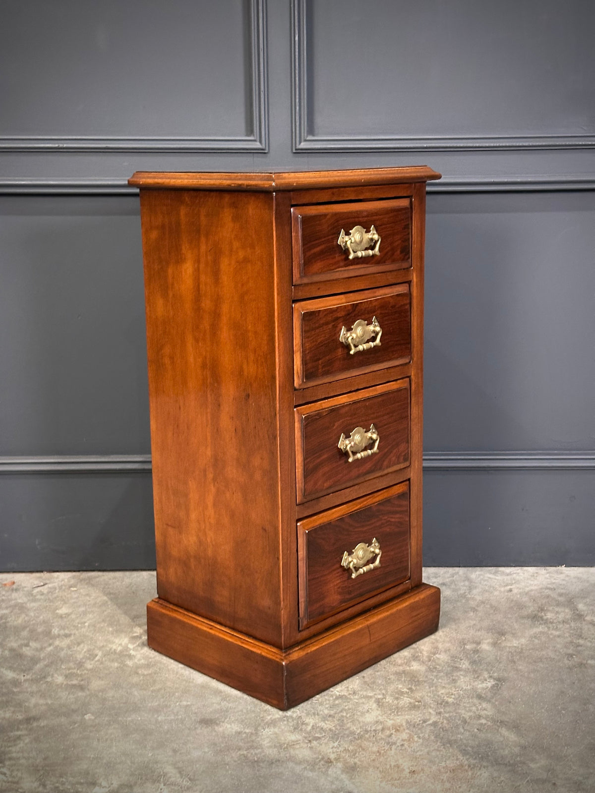 Pair of Edwardian Mahogany & Rosewood Bedside Chests