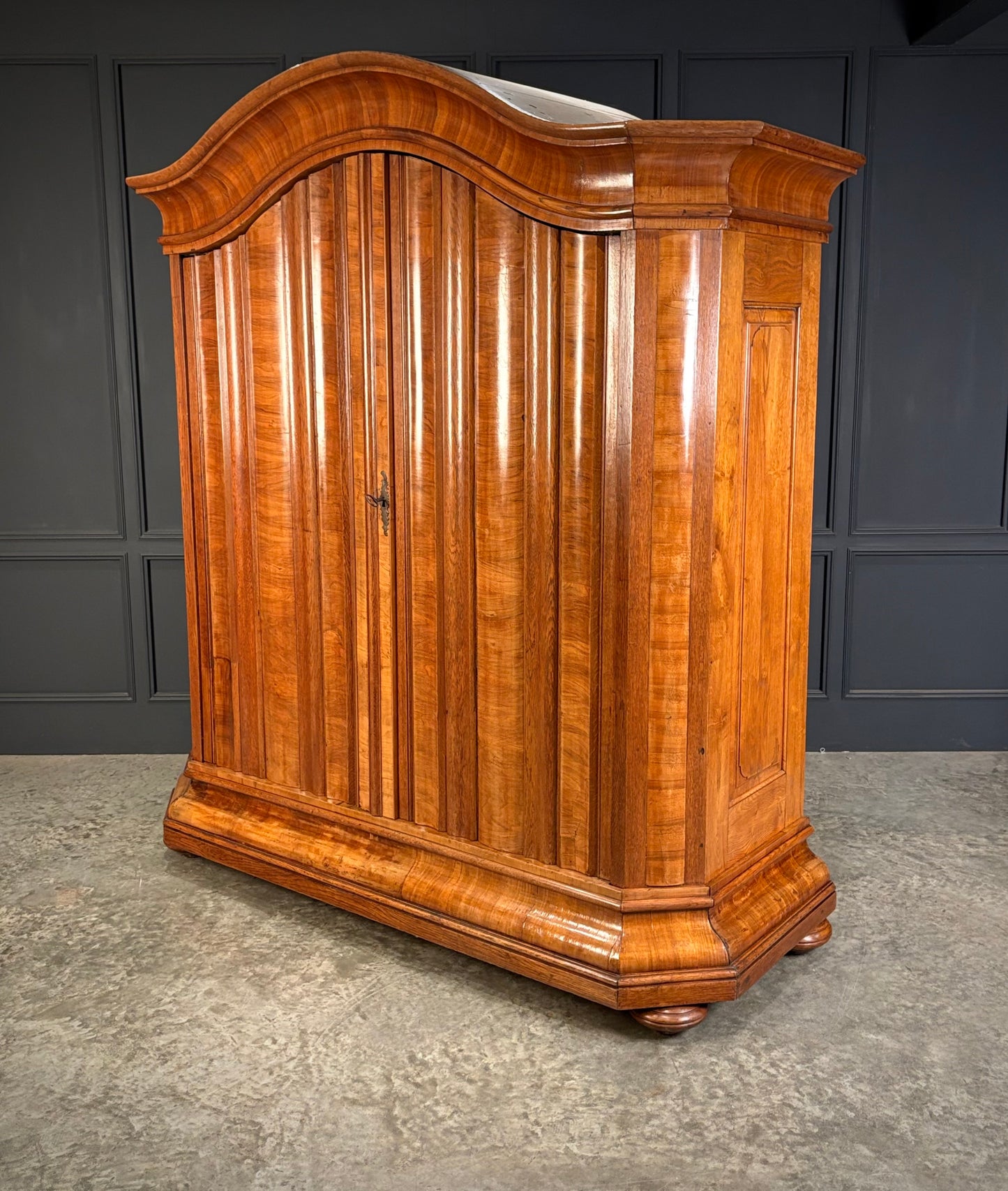 Large Continental Oak & Walnut Armoire
