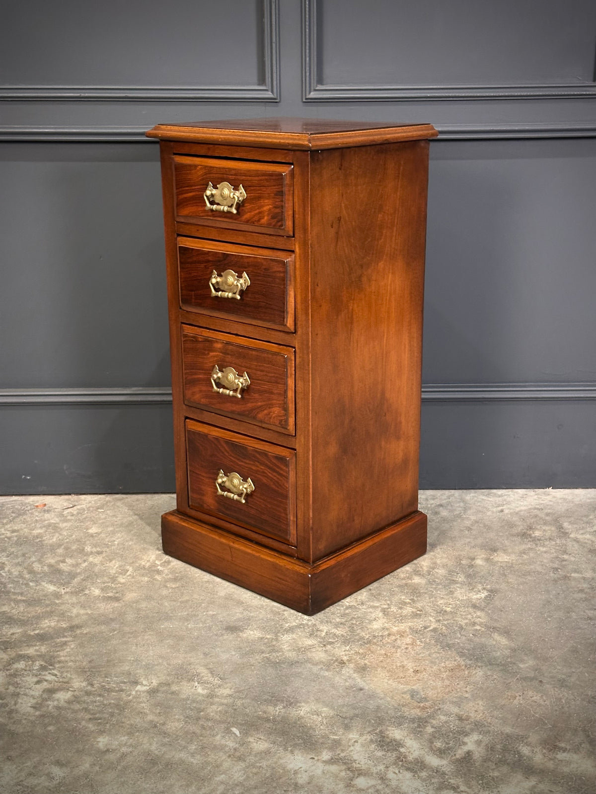 Pair of Edwardian Mahogany & Rosewood Bedside Chests