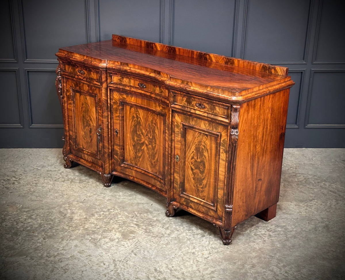 Flame Mahogany Biedermeier Sideboard