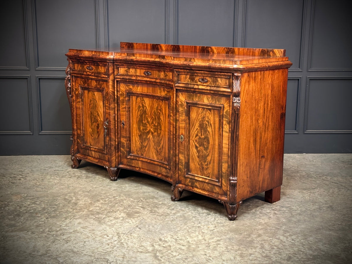 Flame Mahogany Biedermeier Sideboard