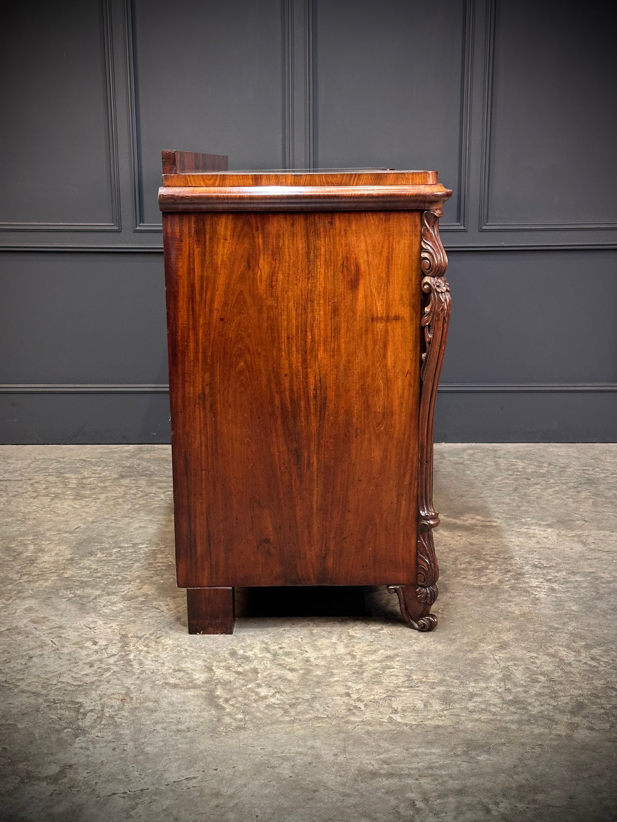 Flame Mahogany Biedermeier Sideboard