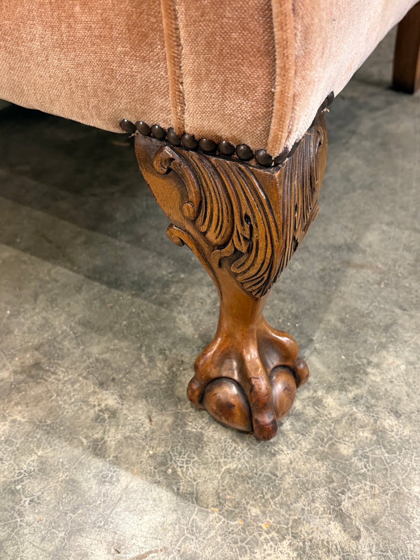 Pair Of Chippendale Style Wing Armchairs