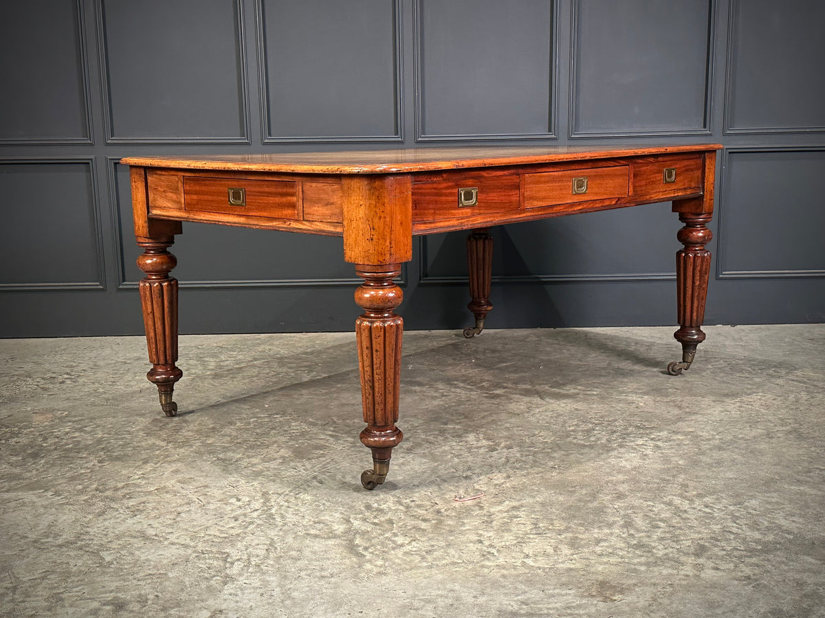 Large Victorian Mahogany Partners Writing Table