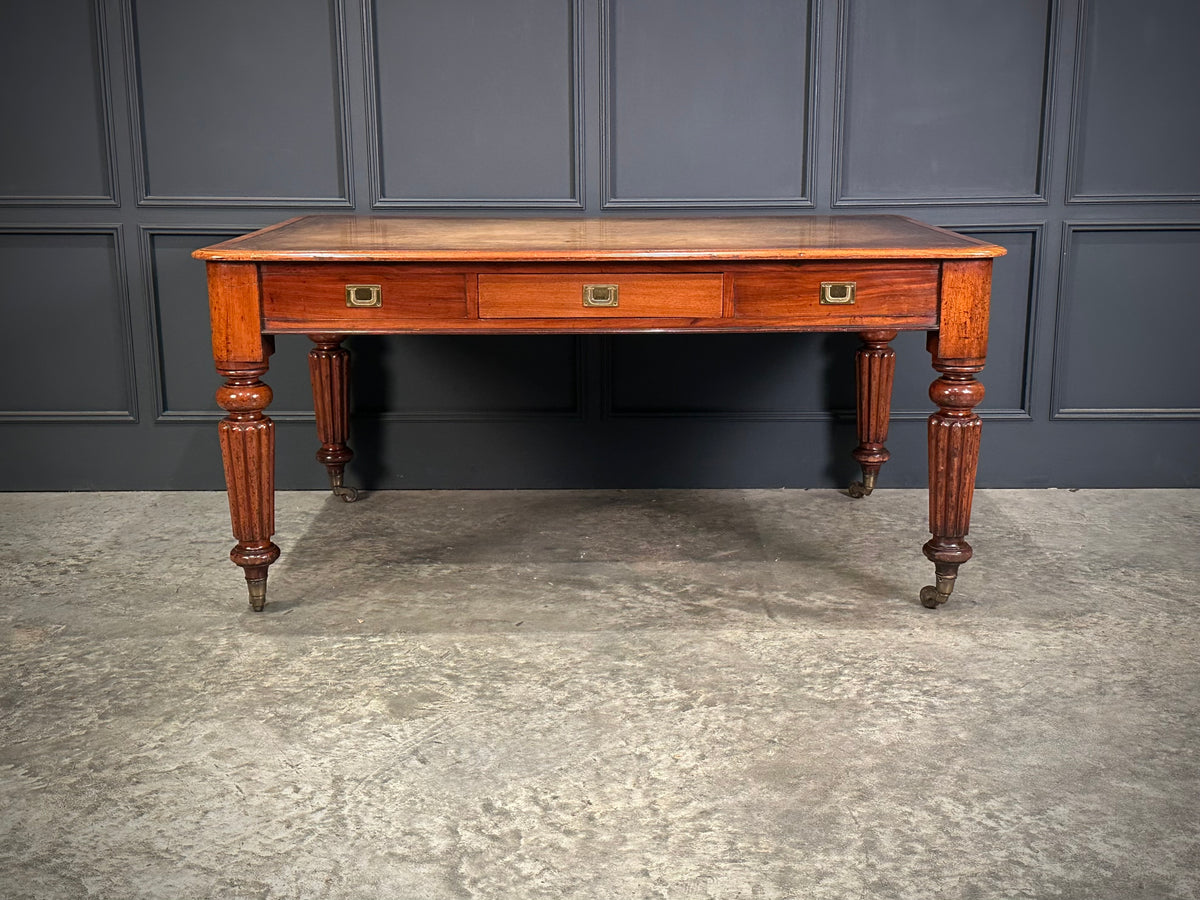 Large Victorian Mahogany Partners Writing Table
