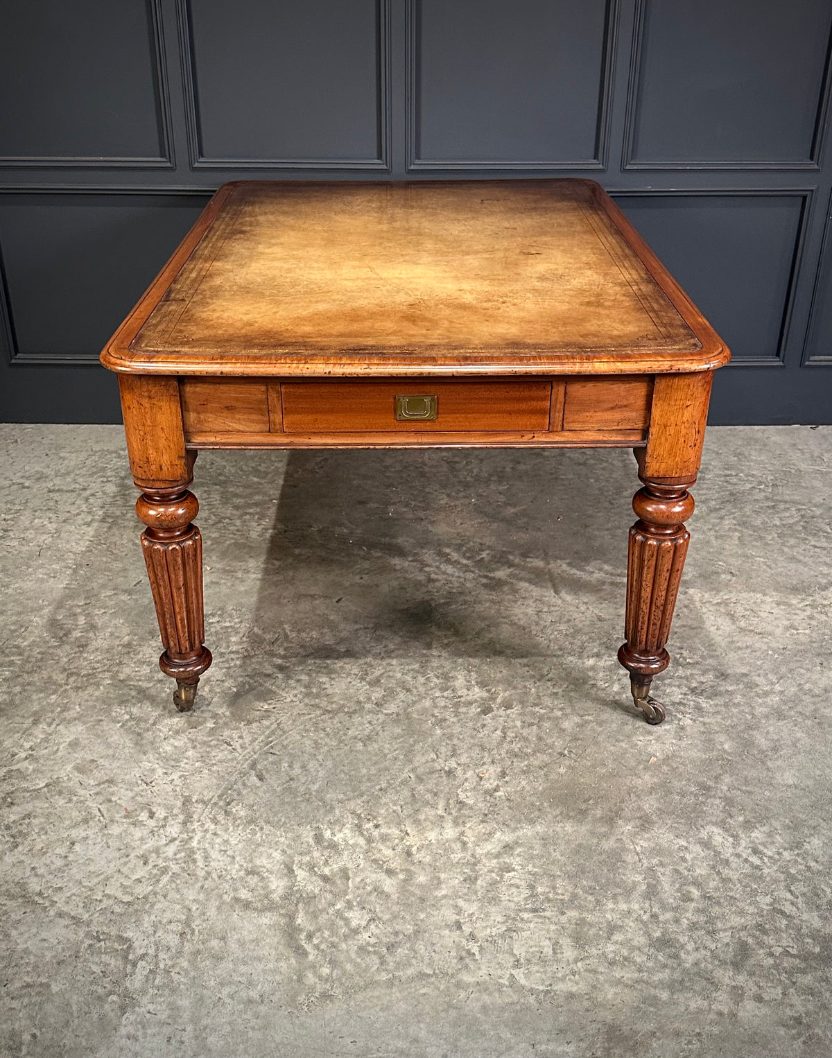 Large Victorian Mahogany Partners Writing Table