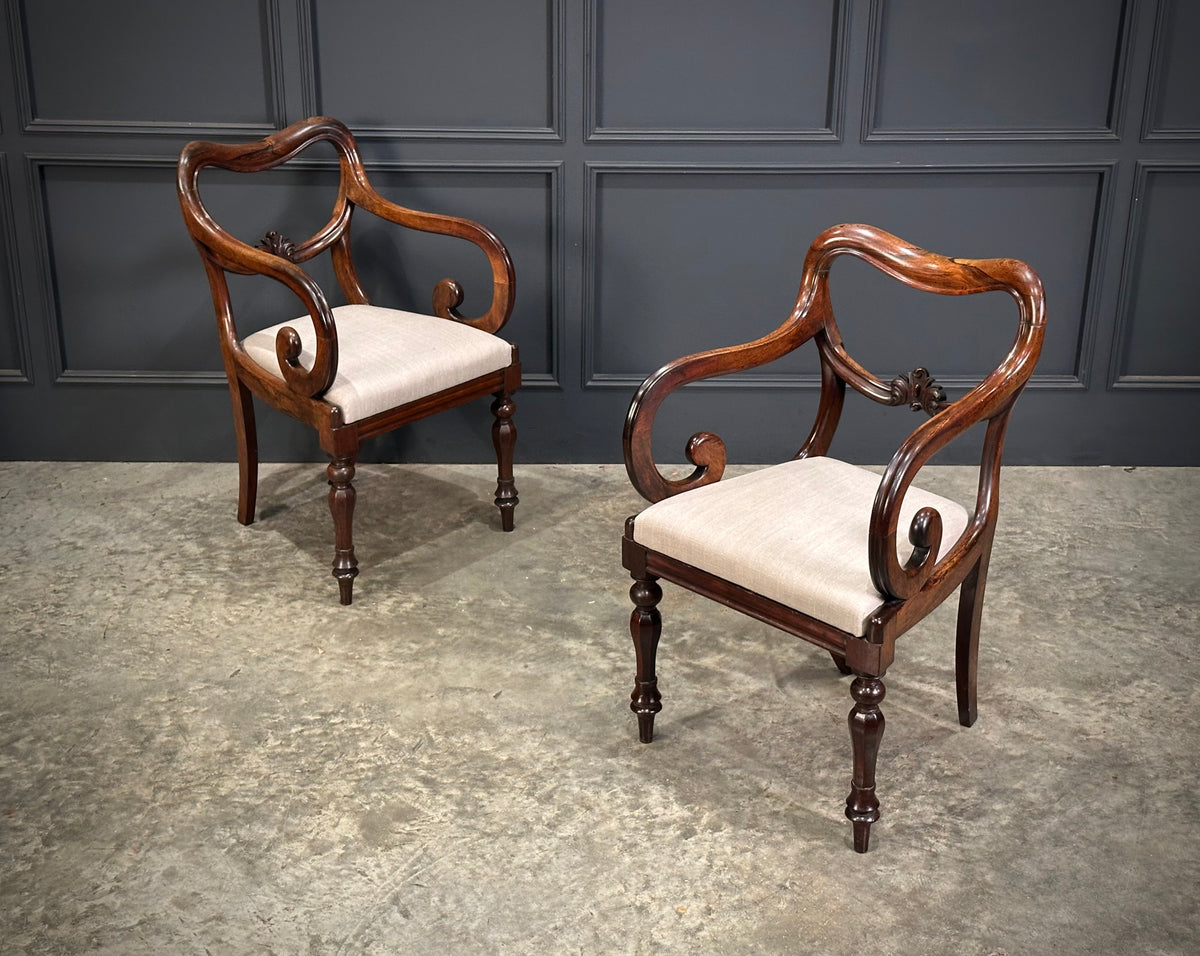 Set of Eight Rosewood Dining Chairs