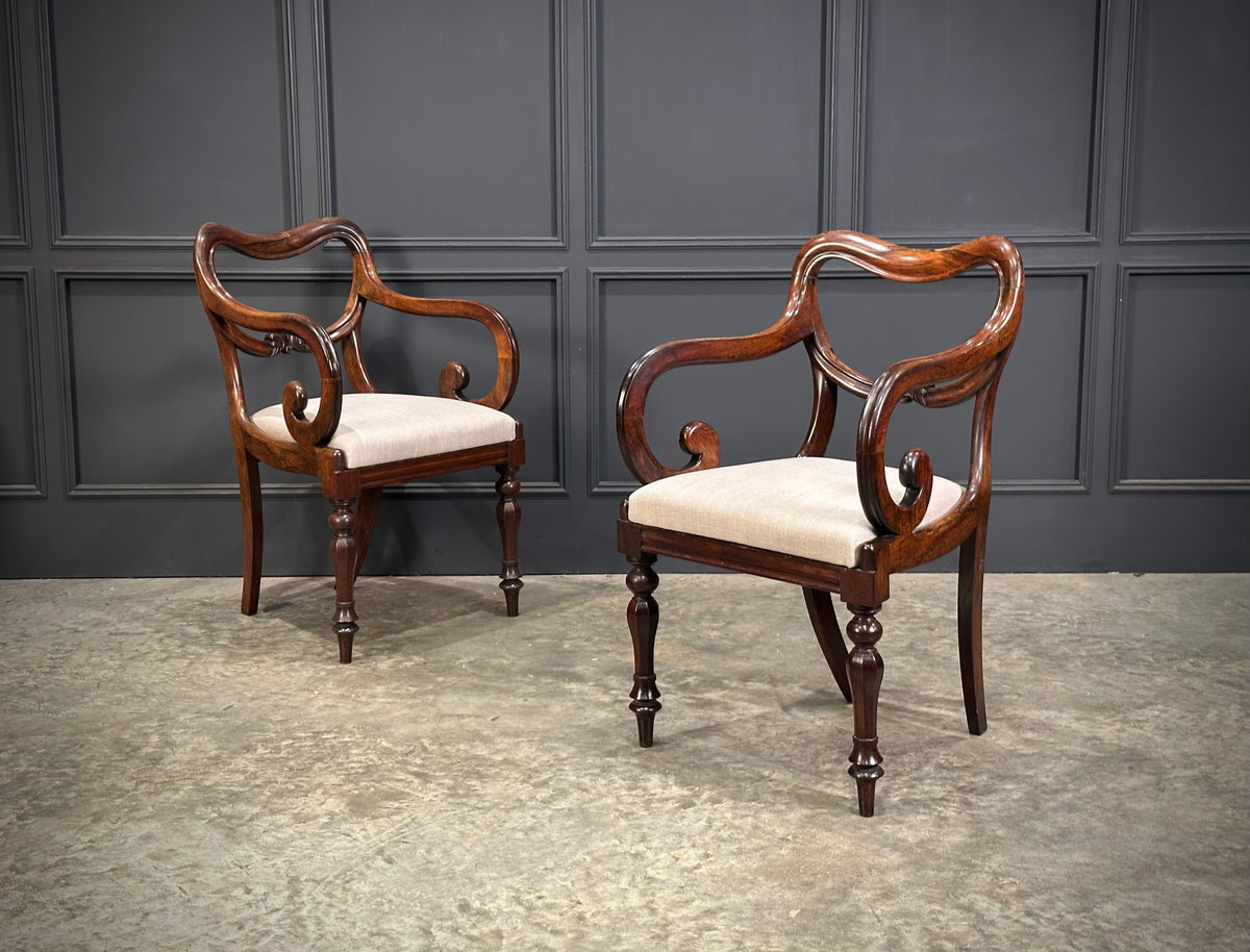 Set of Eight Rosewood Dining Chairs